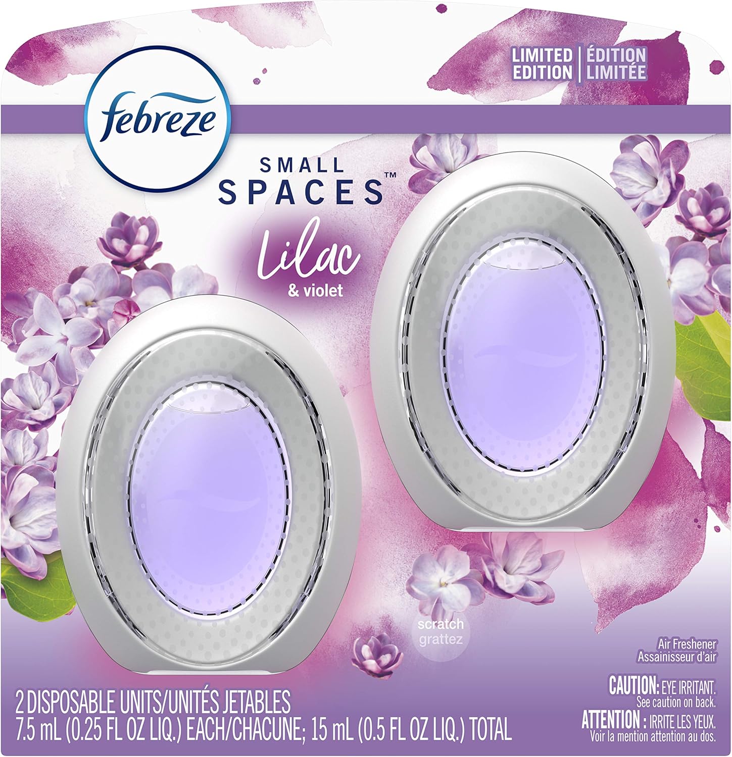 Febreze Small Spaces Air Freshener Linen & Sky, .25 fl. oz., Pack of 4