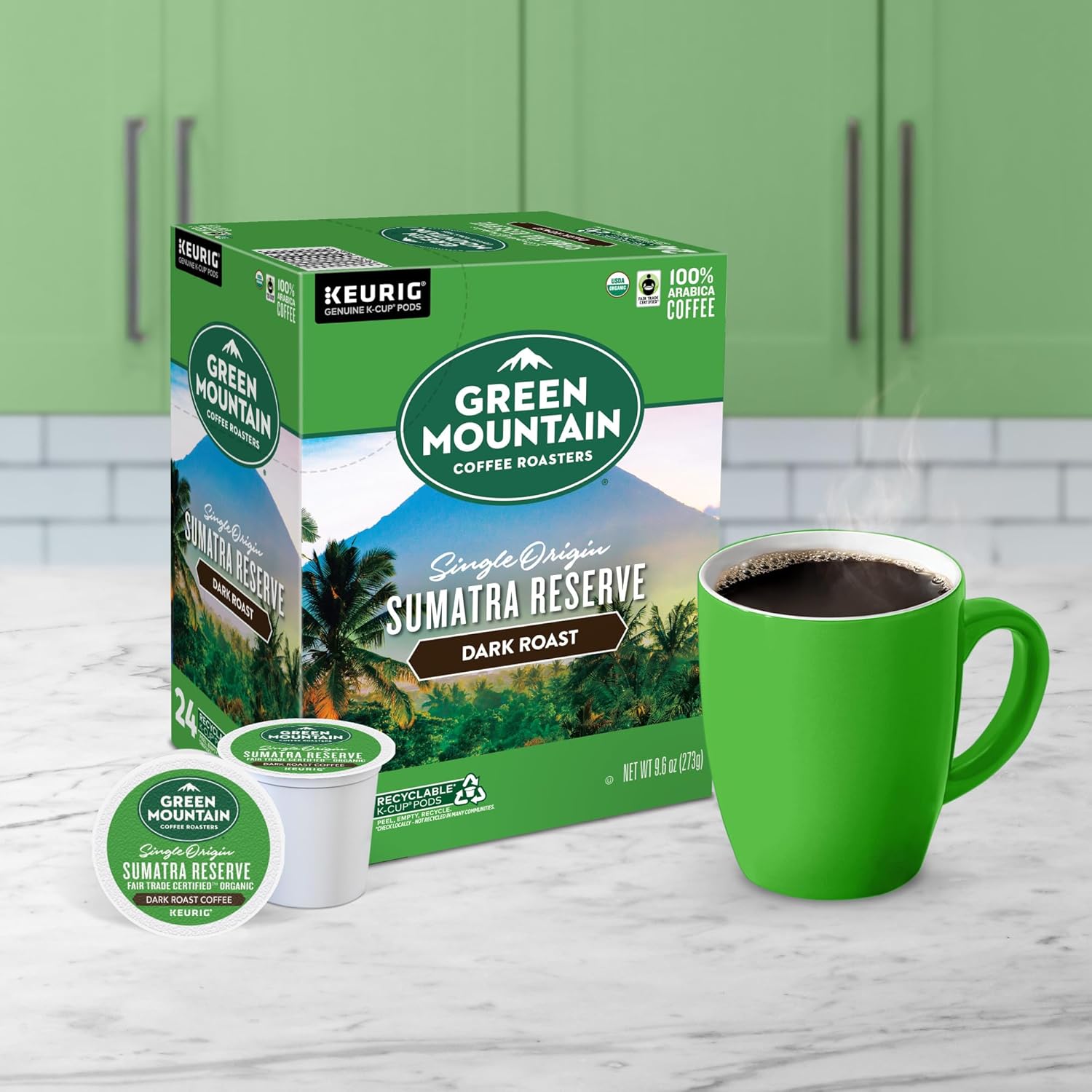 Green Mountain Coffee Roasters Dark Magic Keurig Single-Serve K-Cup Pods, Dark Roast Coffee, 72 Count (6 Packs of 12)