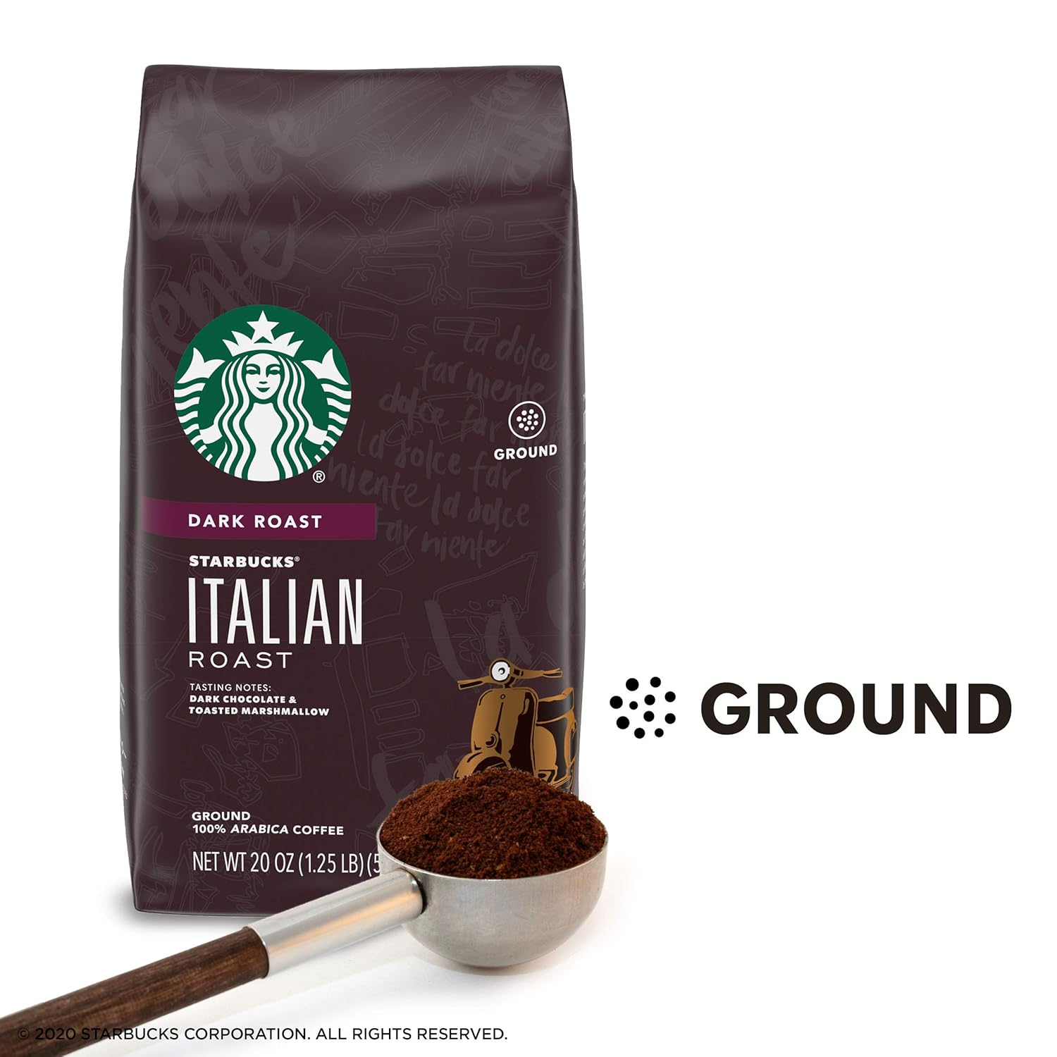 Starbucks Ground Coffee, Dark Roast Coffee, Caffè Verona, 100% Arabica, 1 bag (28 oz)