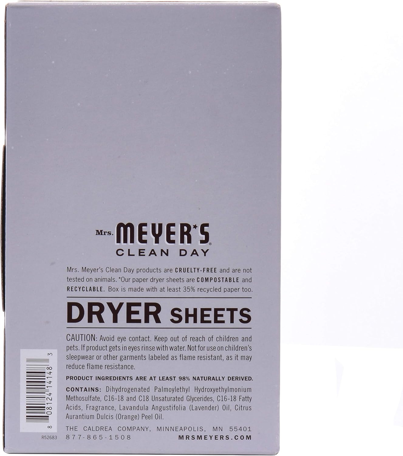 MRS. MEYER'S CLEAN DAY Dryer Sheets, Lavender, 80 ct