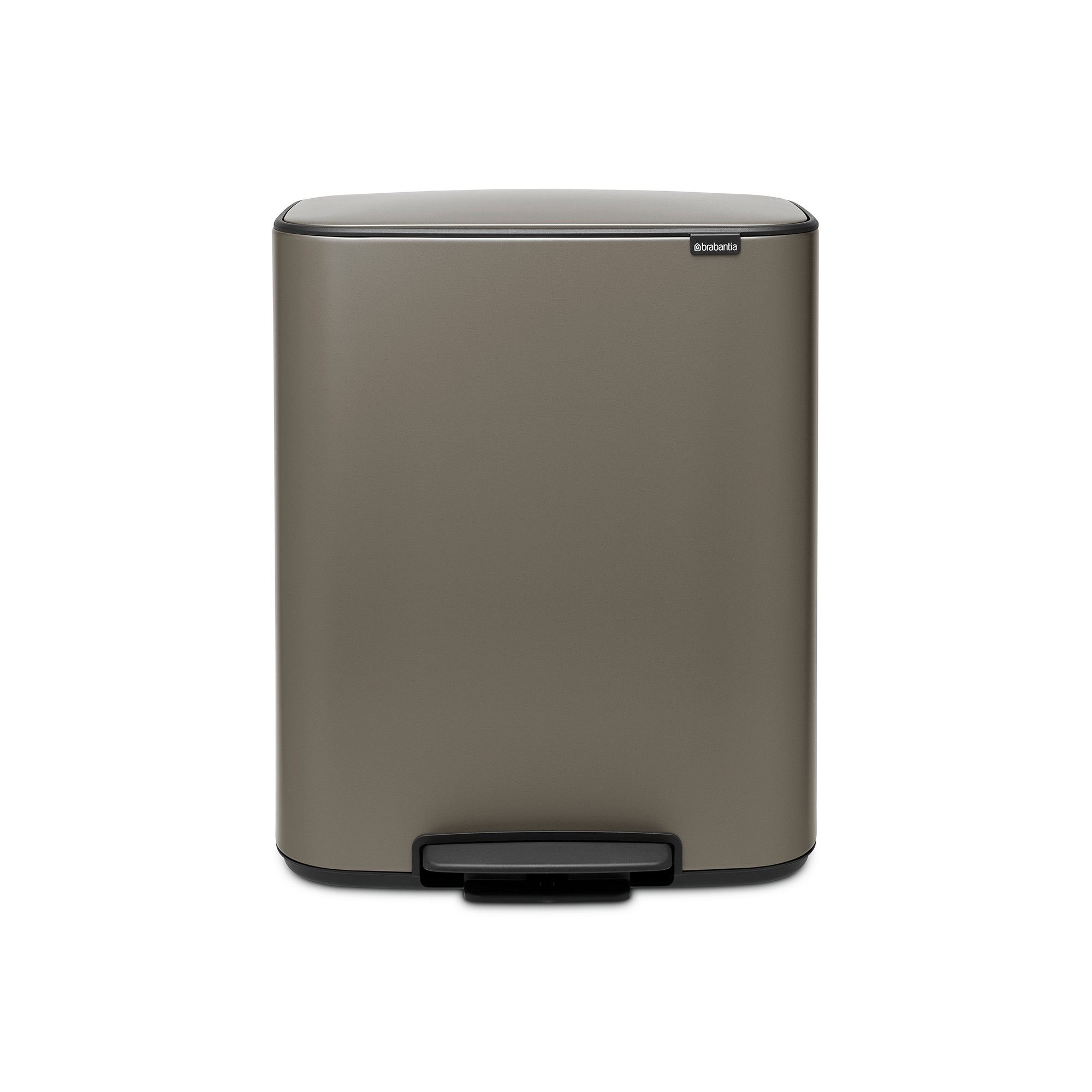 Brabantia Bo Step On Dual Compartment Recycling Trash Can, 2 x 8 Gallon