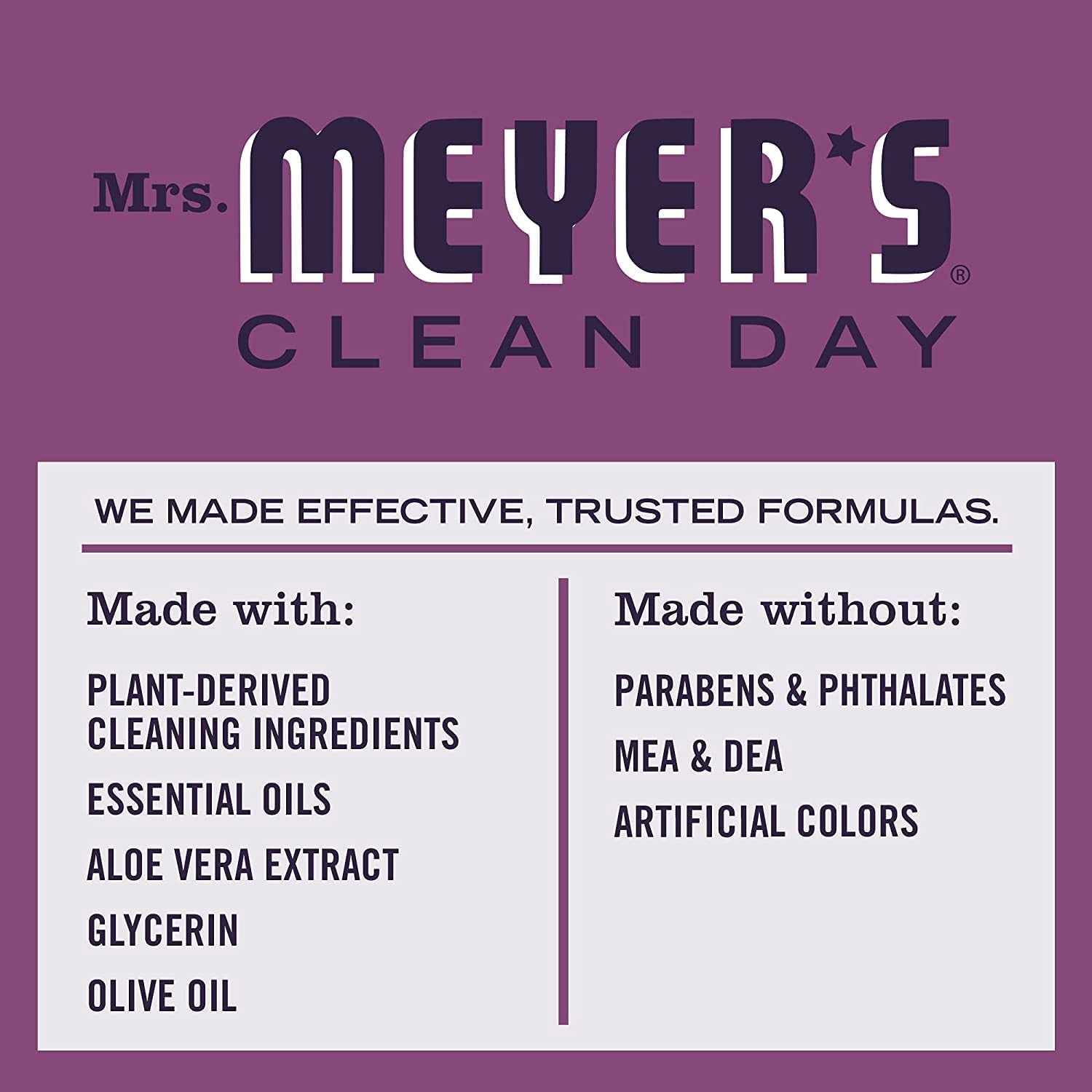 MRS. MEYER'S CLEAN DAY Liquid Hand Soap Refill, Cruelty Free and Biodegradable Formula, Lemon Verbena Scent, 33 oz