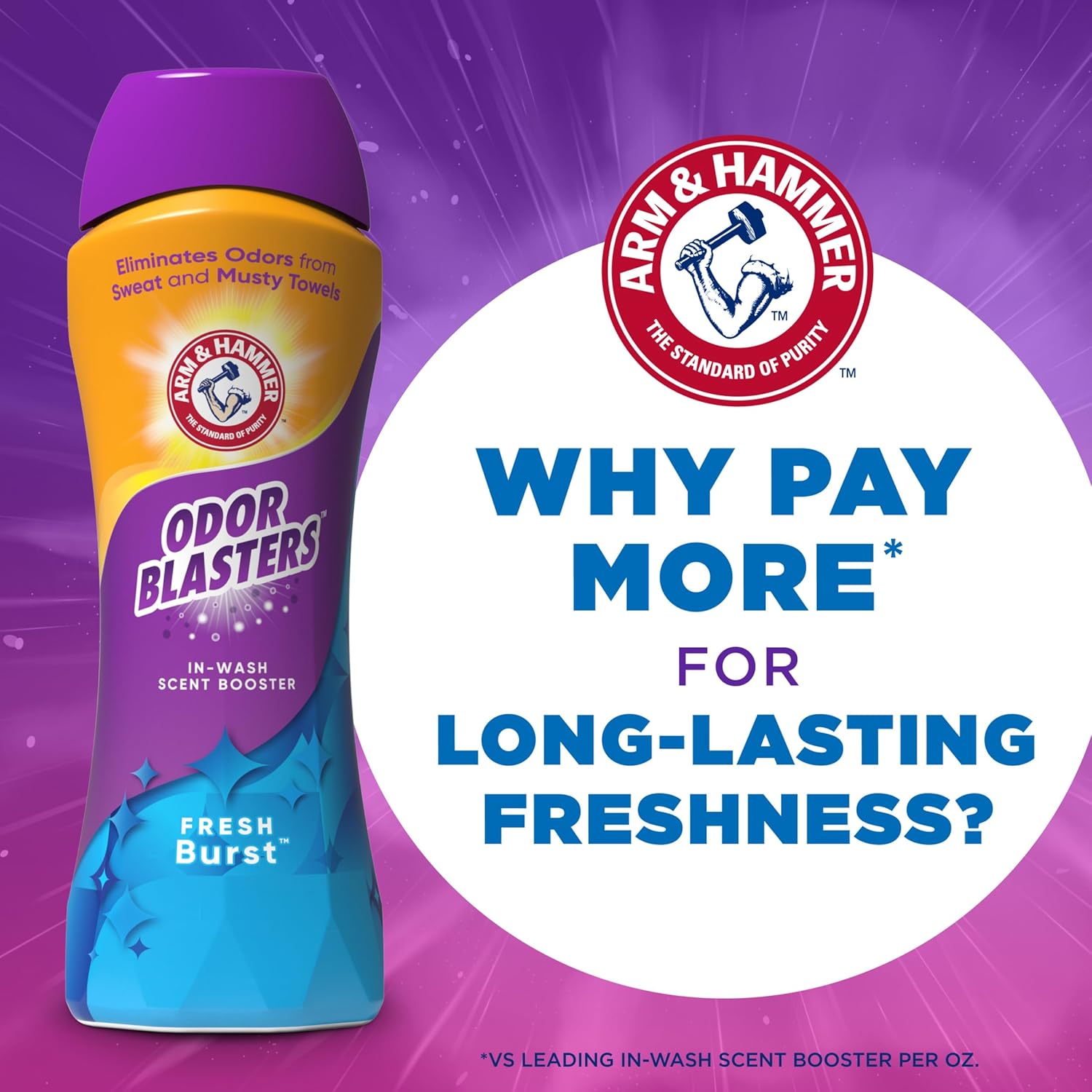 Arm & Hammer Odor Blasters In-Wash Scent Booster - Fresh Burst, 37.8oz