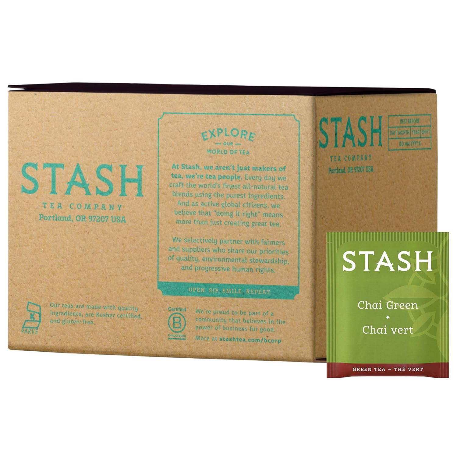 Stash Tea Double Bergamot Earl Grey Black Tea, Box of 100 Tea Bags