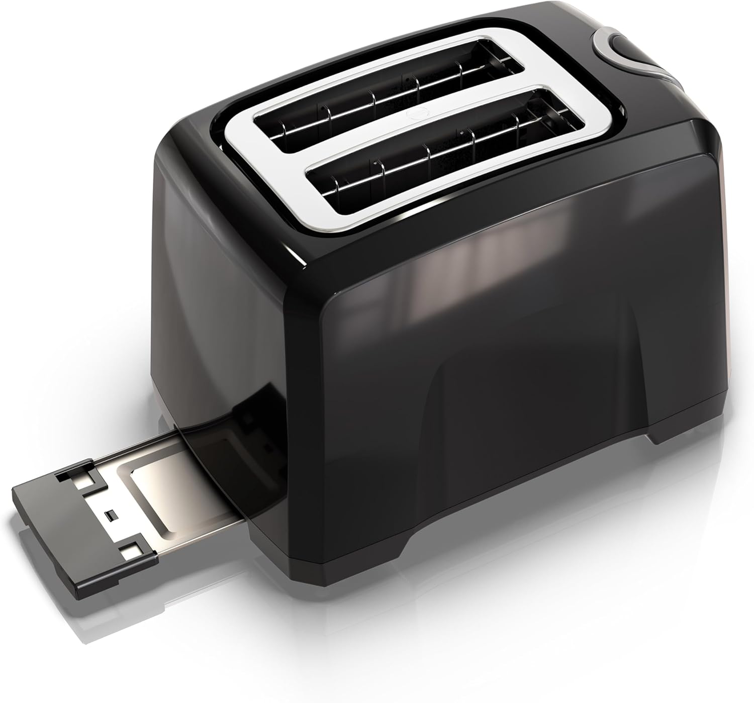 BLACK+DECKER 2-Slice Toaster, T2569B, Extra Wide Slots, 6 Shade Settings, 850 Watts, Crub Tray, Cancel Button