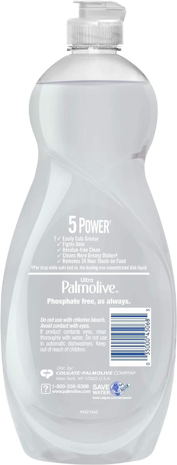 Palmolive Ultra Dishwashing Liquid Dish Soap, Oxy Power Degreaser - 32.5 Fl Oz (Pack of 4)