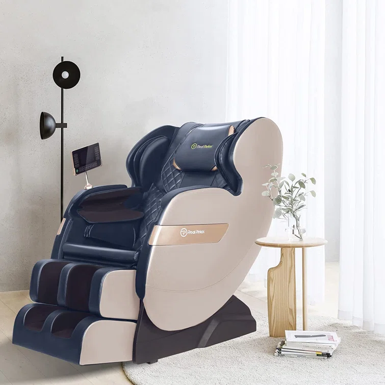 💥Clearance Sale🔥Faux Leather Heated Full Body Massage Chair with Dual-core S Track and APP Control
