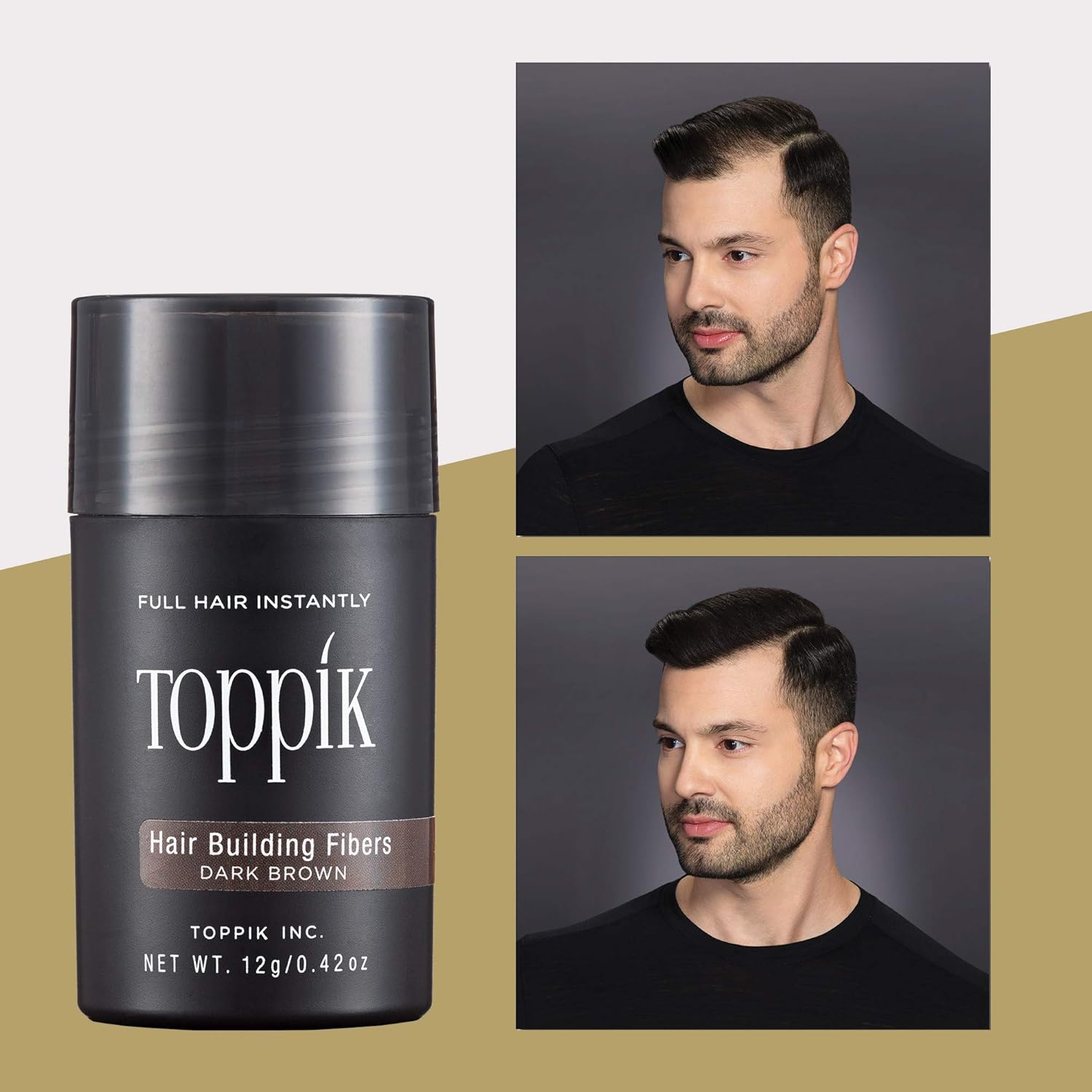Toppik Hair Building Fibers, 12g Fill In Fine or Thinning Hair Instantly Thicker, Fuller Looking Hair 9 Shades for Men & Women