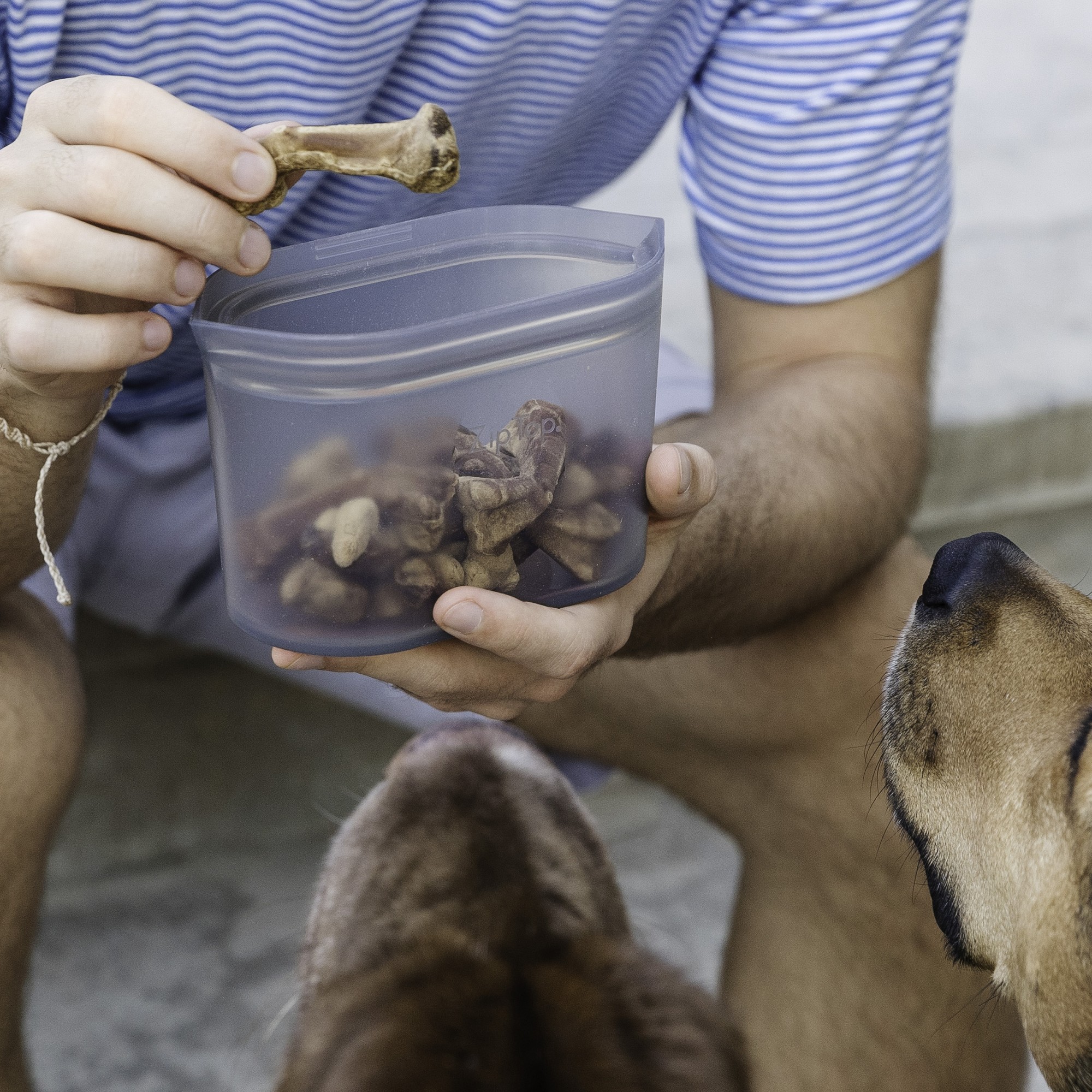 Zip Top 8-Piece Reusable Silicone Food Storage Set