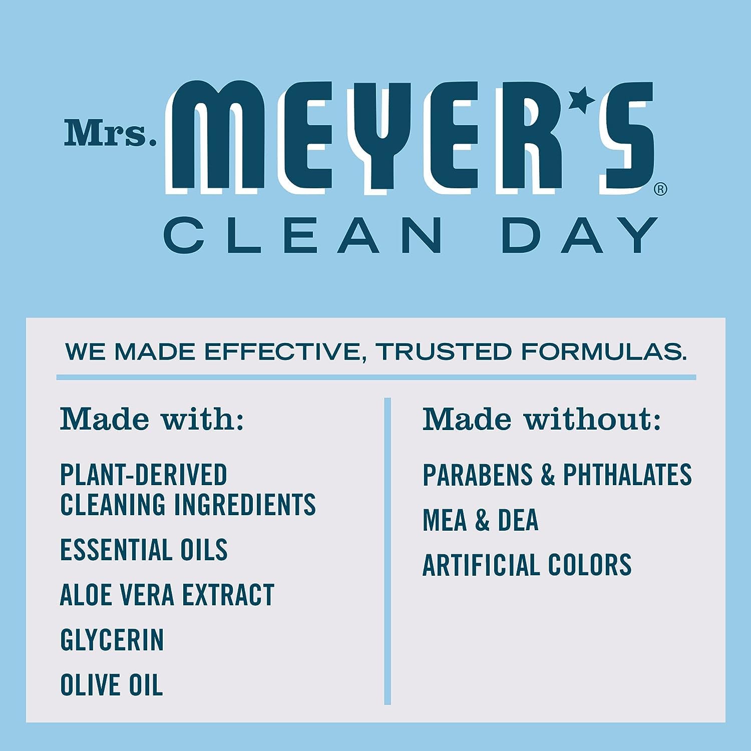 MRS. MEYER'S CLEAN DAY Hand Soap, Made with Essential Oils, Biodegradable Formula, Honeysuckle, 12.5 fl. oz - Pack of 3