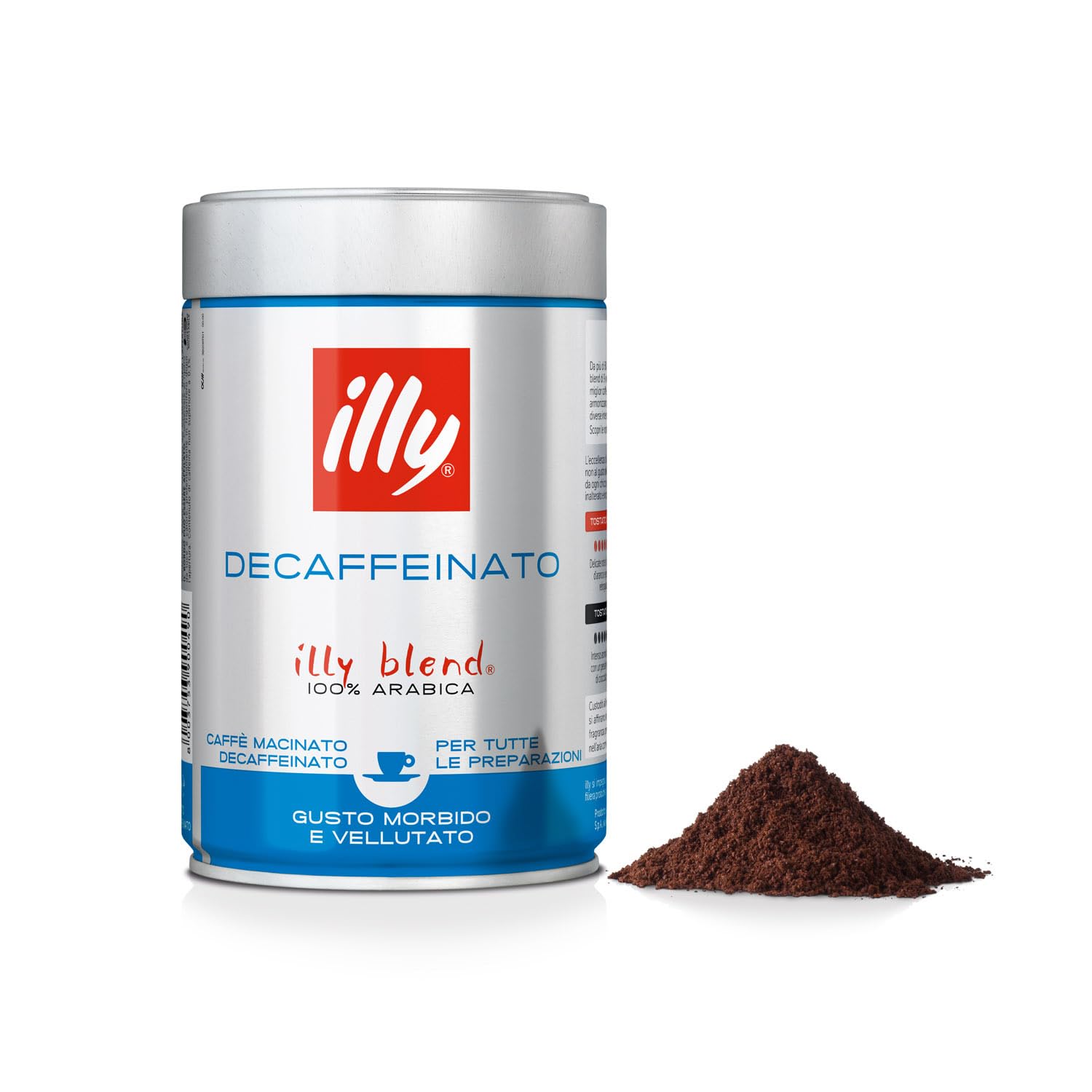 illy Classico Espresso Ground Coffee, Medium Roast, Classic Roast with Notes of Chocolate & Caramel, 100% Arabica Coffee, All-Natural, No Preservatives, 8.8 oz, Ground for Espresso Machines