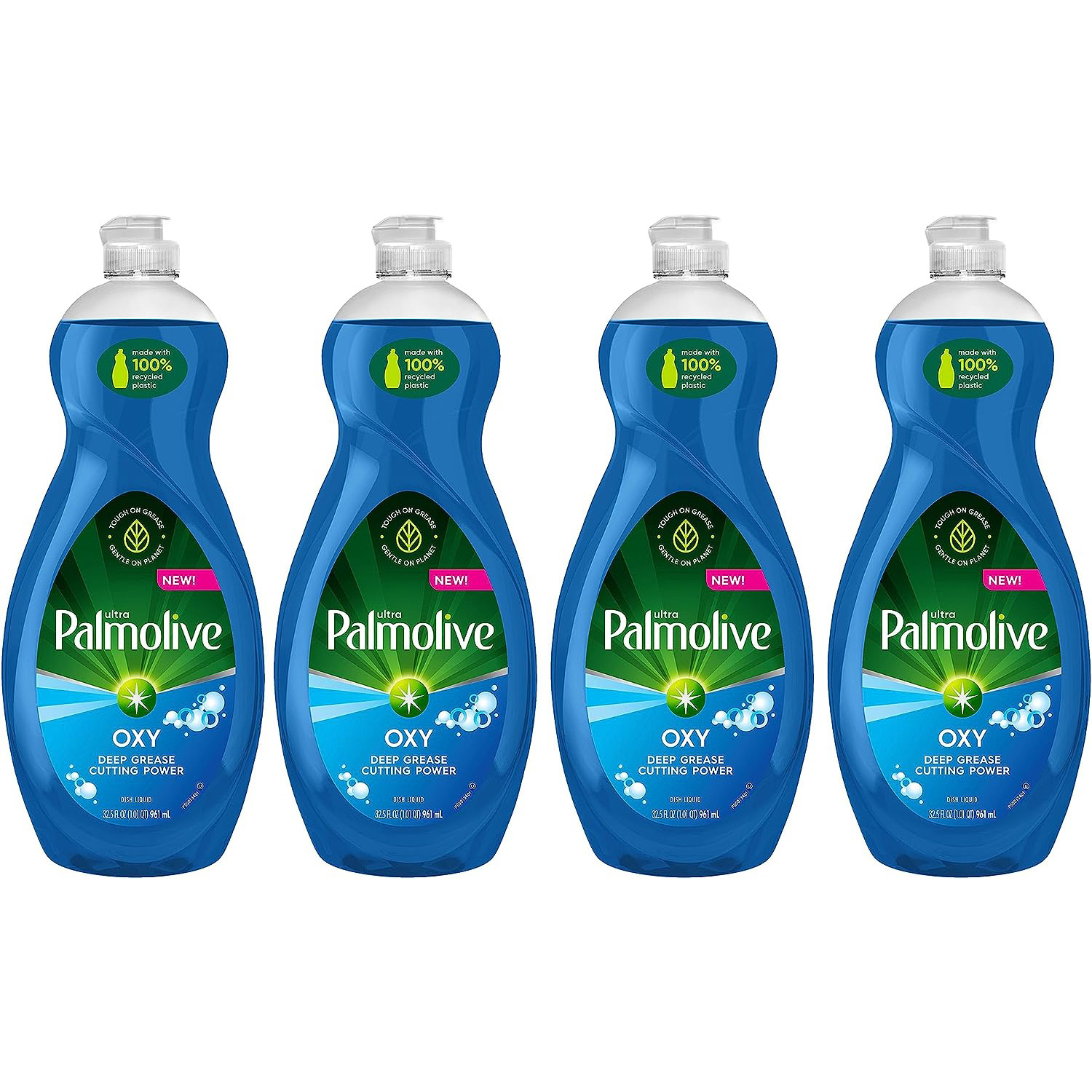 Palmolive Ultra Dishwashing Liquid Dish Soap, Oxy Power Degreaser - 32.5 Fl Oz (Pack of 4)