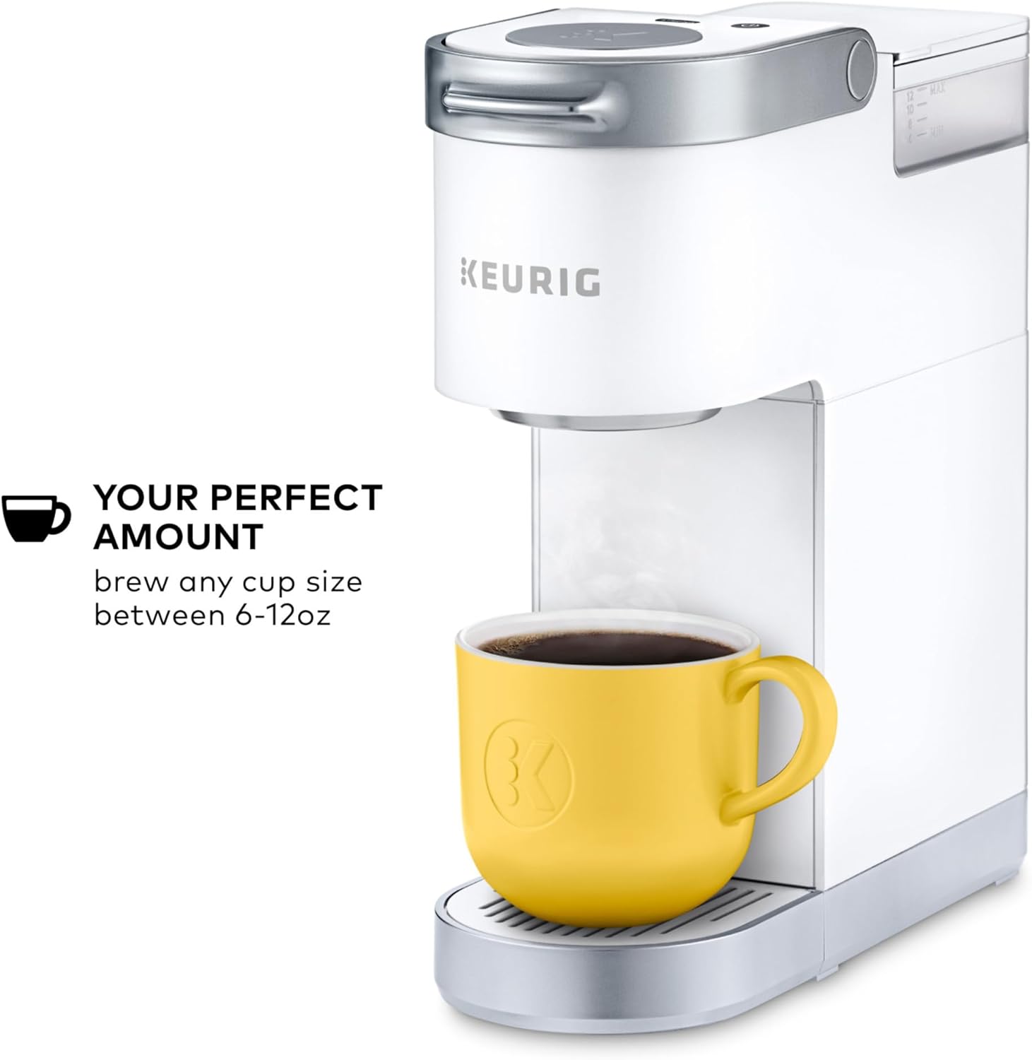 Keurig K-Mini Plus Single Serve K-Cup Pod Coffee Maker, with 6 to 12oz Brew Size, Stores up to 9 K-Cup Pods, Travel Mug Friendly, Matte Black