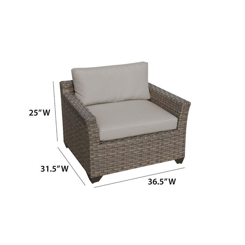Rochford Wicker/Rattan 4 - Person Seating Group with Cushions