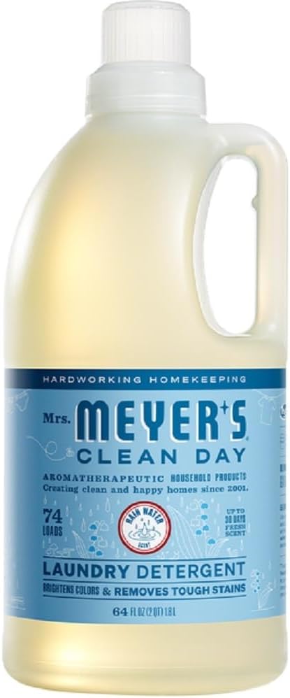 MRS. MEYER'S CLEAN DAY Liquid Laundry Detergent, Biodegradable Formula Infused with Essential Oils, Lavender, 64 oz (64 Loads)