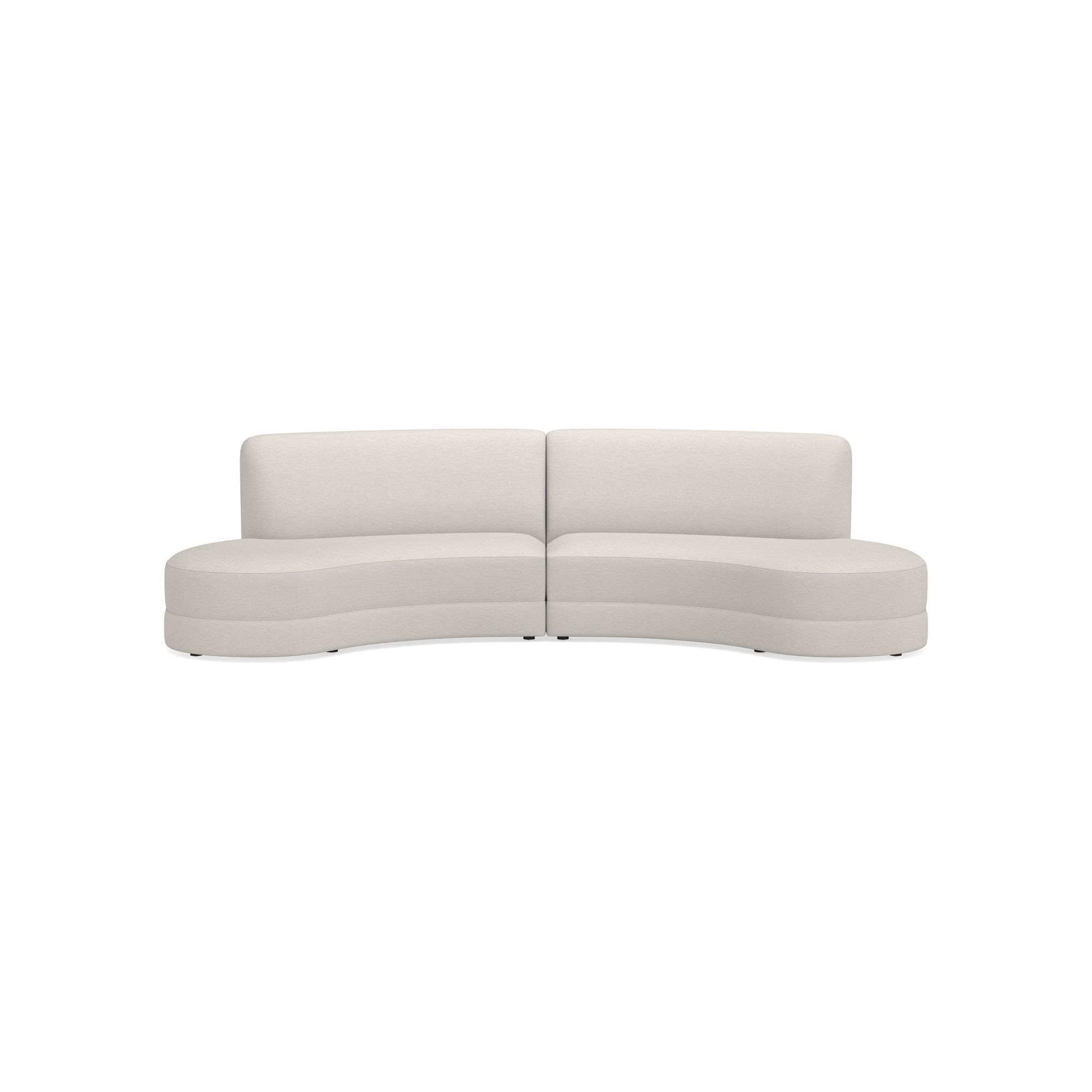 Capri 2-Piece Bumper Armless Sectional (132