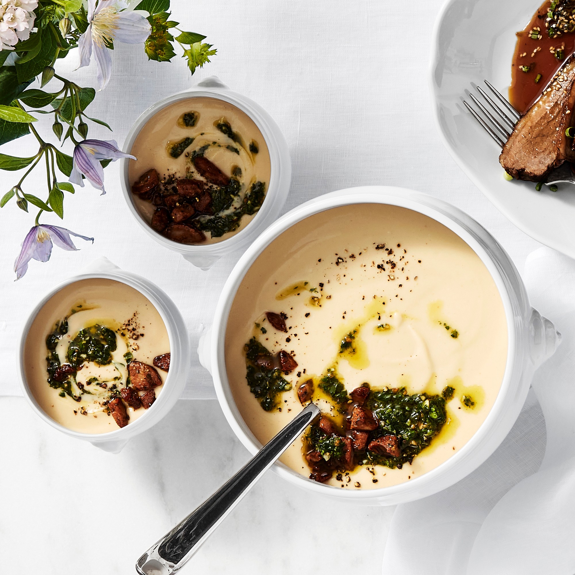 Apilco Lion's Head Porcelain Soup Bowl