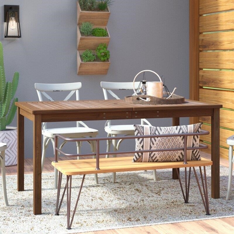 Diboll Rectangular 6 - Person 60'' Long Dining Set with Cushions