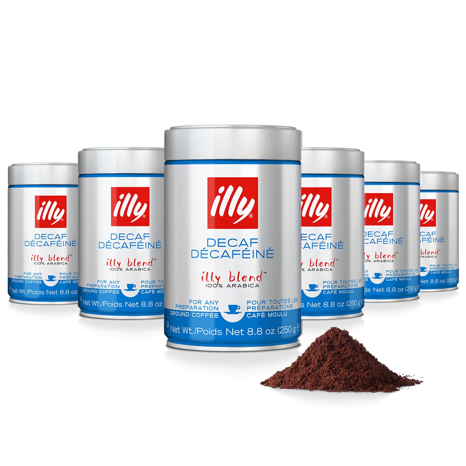 illy Classico Espresso Ground Coffee, Medium Roast, Classic Roast with Notes of Chocolate & Caramel, 100% Arabica Coffee, All-Natural, No Preservatives, 8.8 oz, Ground for Espresso Machines