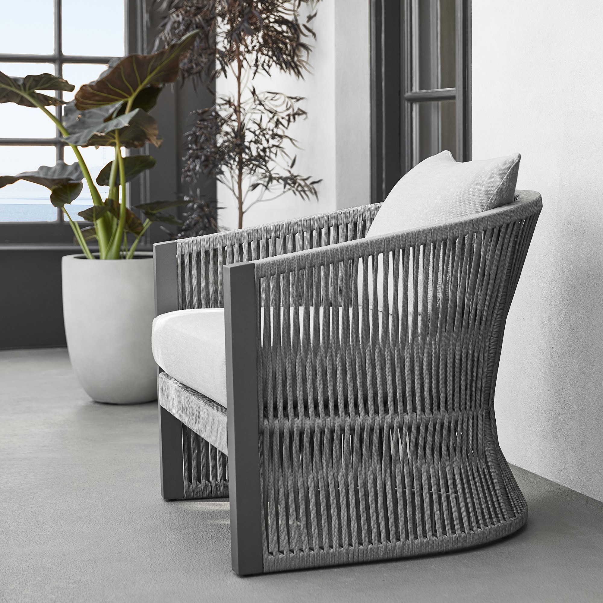 Pasadena Outdoor Metal Club Chair