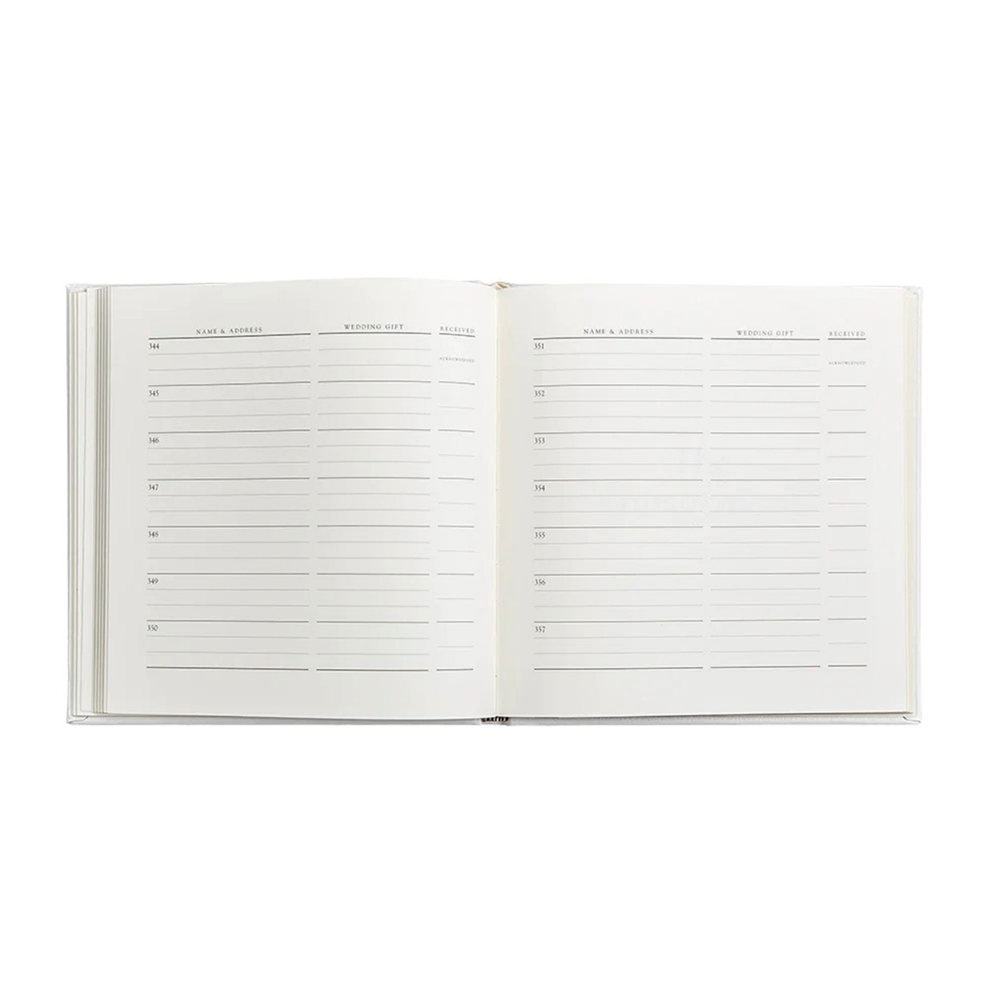 Wedding Journal with White Leather