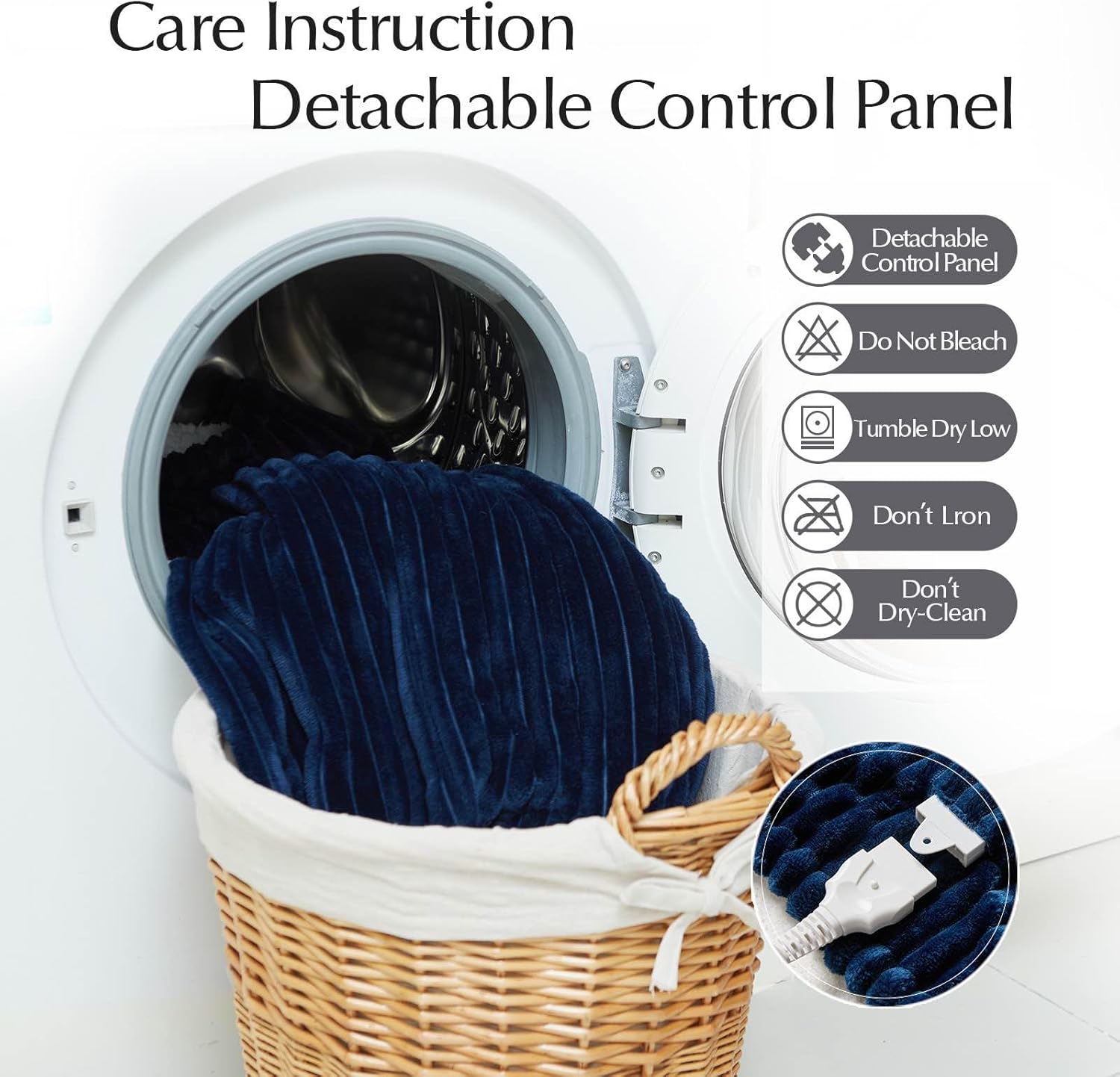 Heated Blanket Throw Size, Soft and Cozy Electric Heating Blanket for Bed, Automatic Safety System 6 Heating Levels & 4 Hours Auto-Off, 50