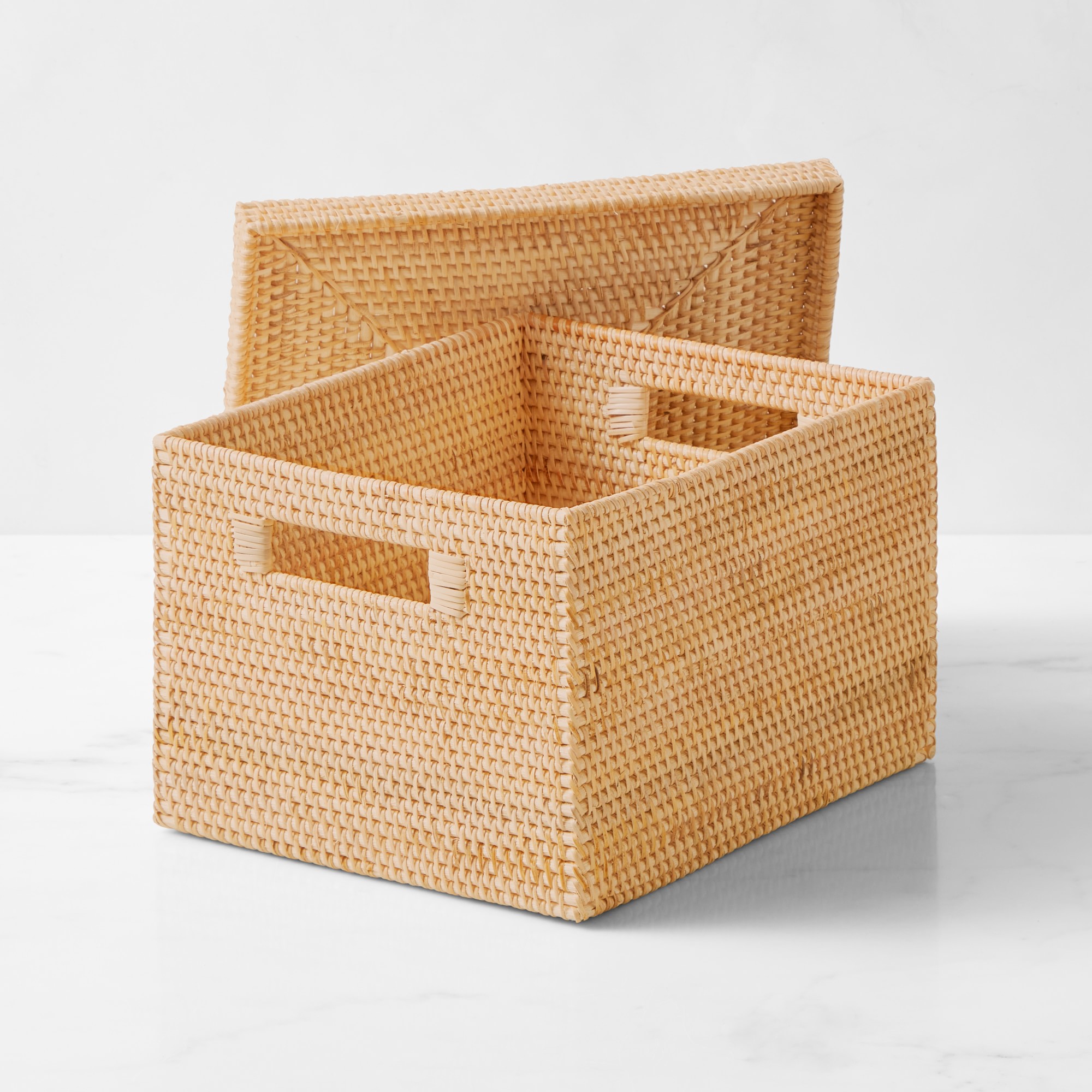Hold Everything Rattan Lidded Baskets