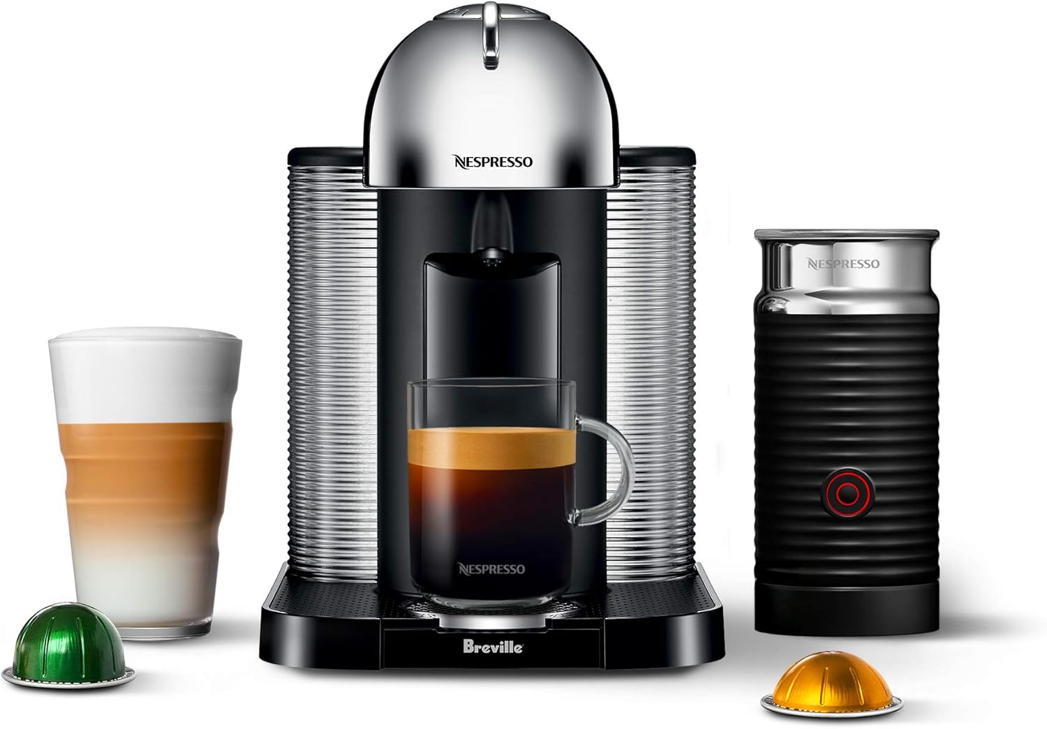 Nespresso Vertuo Coffee and Espresso Maker by Breville, Chrome