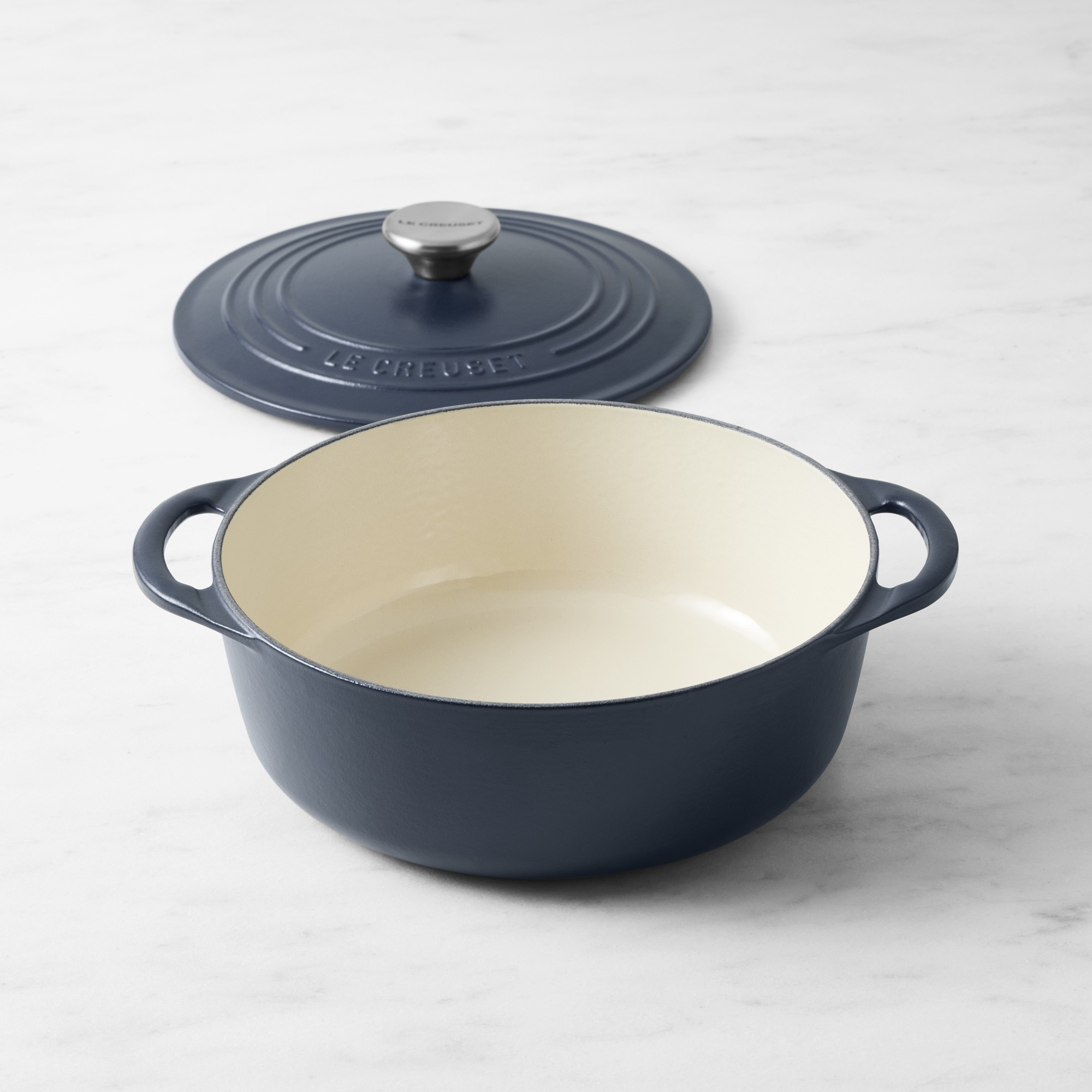 Le Creuset Enameled Cast Iron Shallow Round Oven, 2 3/4-Qt.