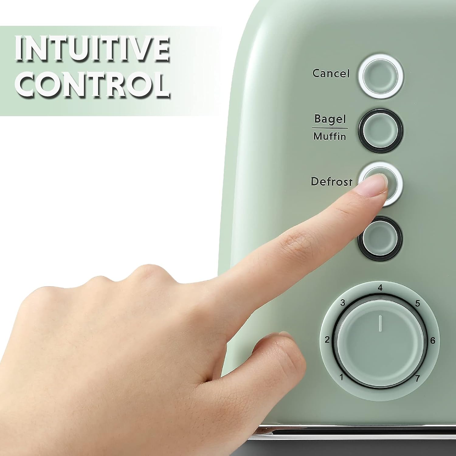 BUYDEEM DT620 2-Slice Toaster, Extra Wide Slots, Retro Stainless Steel with High Lift Lever, Bagel and Muffin Function, Removal Crumb Tray, 7-Shade Settings,Stainless Steel