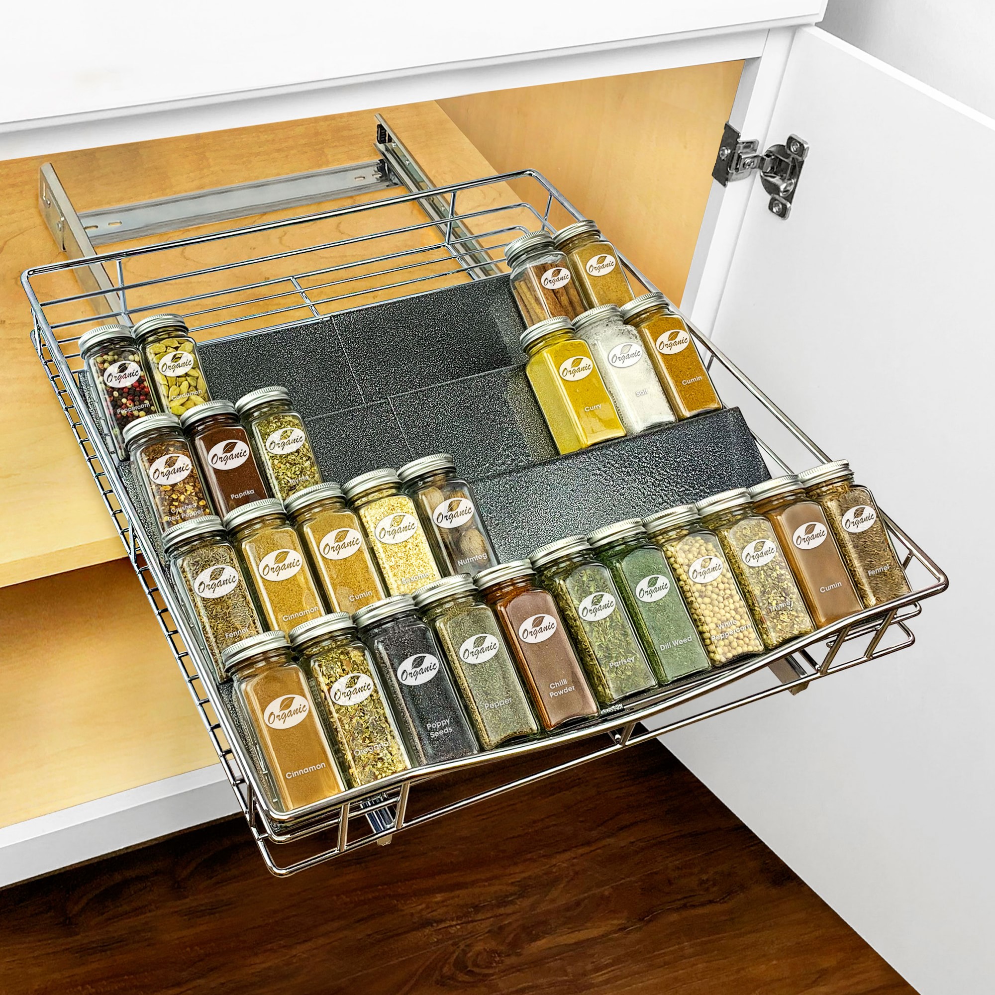 Slide Out Spice Rack Tray