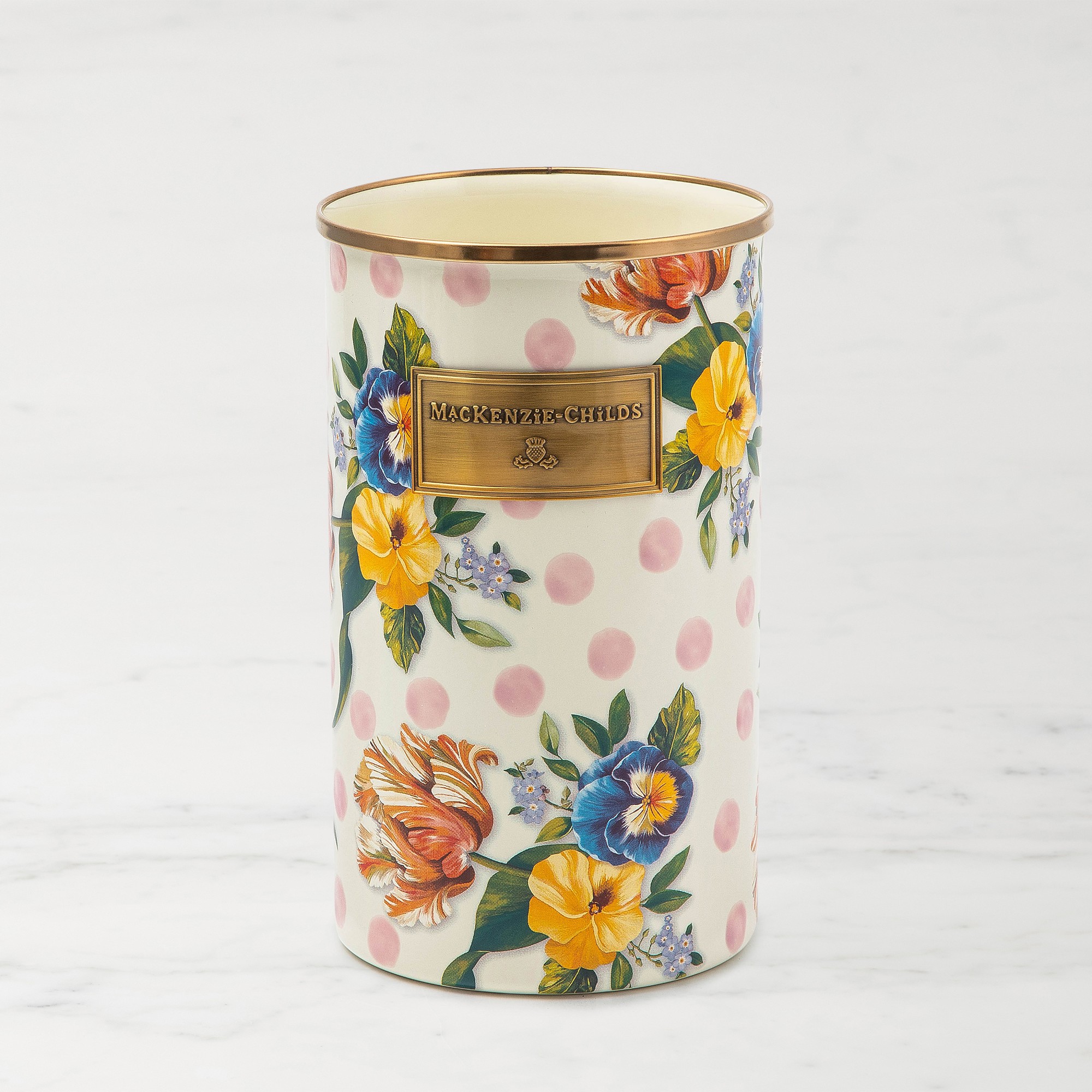 Mackenzie-Childs Wildflowers Enamel Utensil Holder