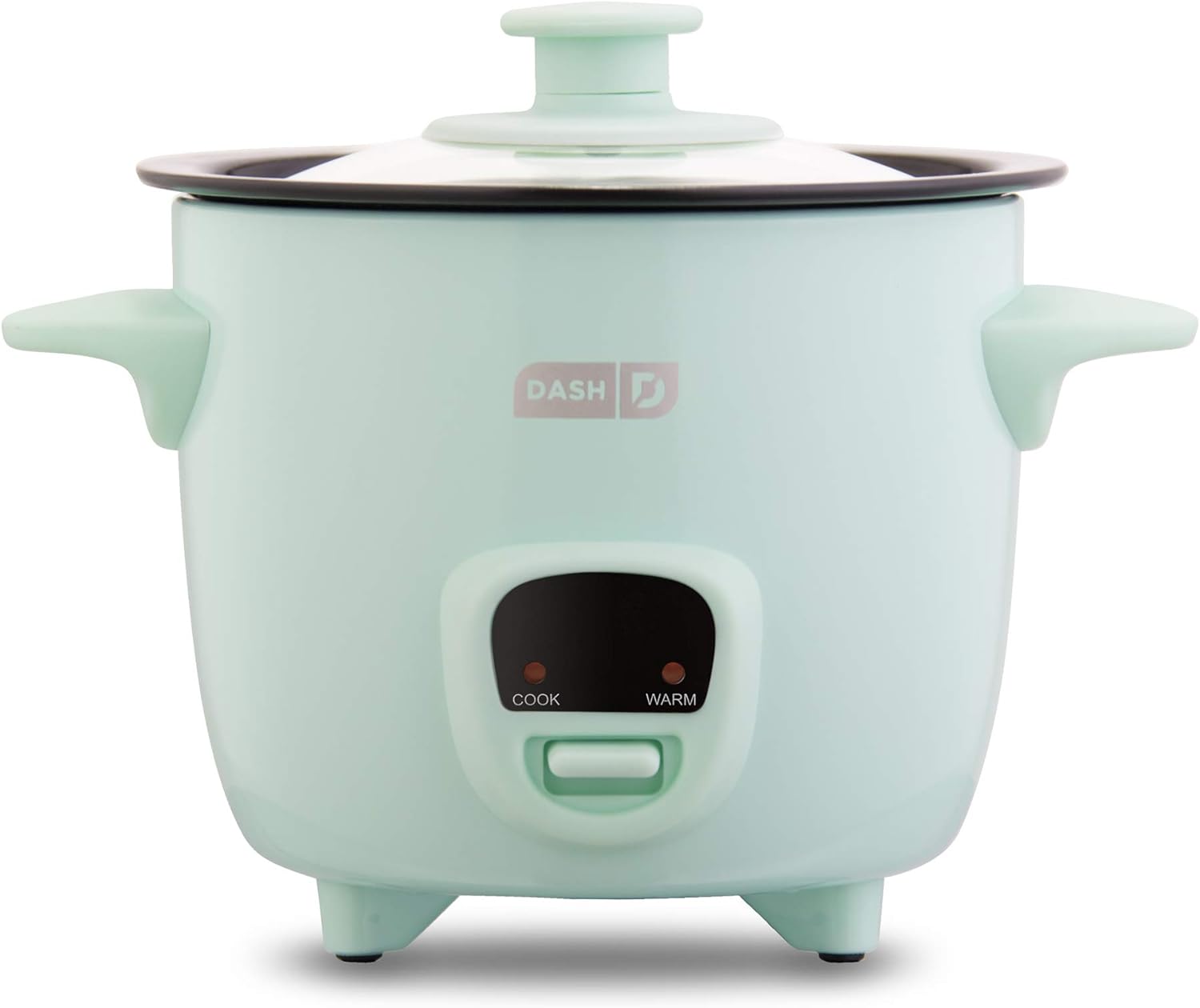 DASH Mini Rice Cooker Steamer with Removable Nonstick Pot, Keep Warm Function & Recipe Guide, .5 Quart, for Soups, Stews, Grains & Oatmeal - Aqua