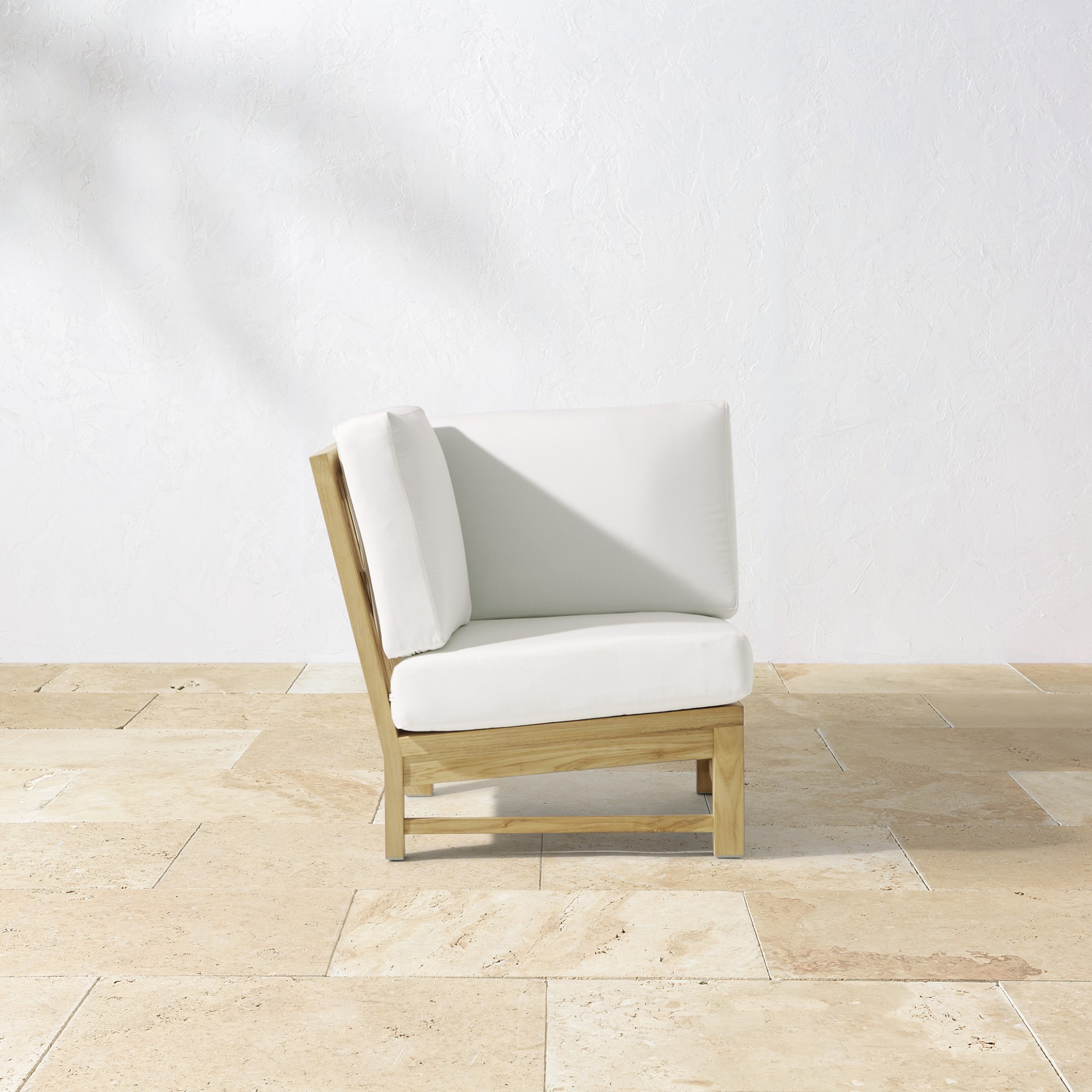 Larnaca Outdoor Natural Teak Customizable Sectional (62