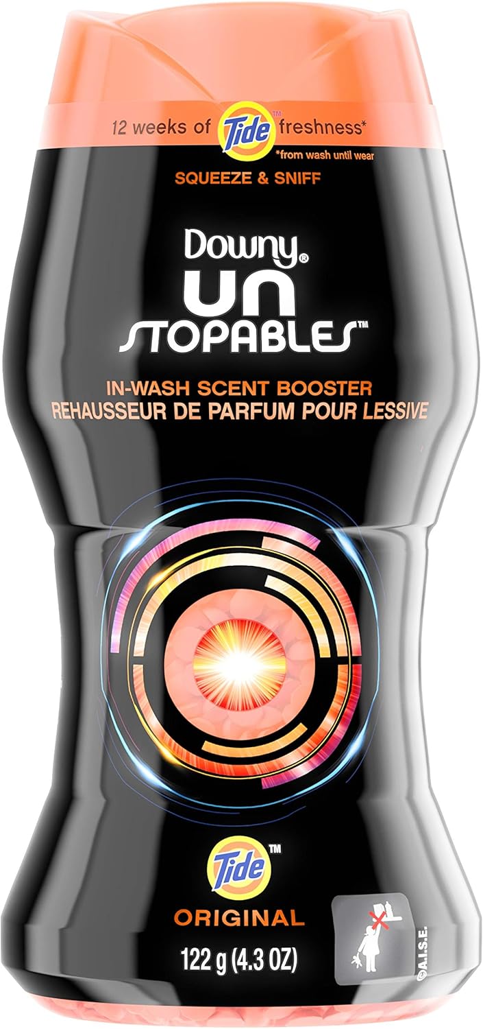 Downy Unstopables In Wash Scent Booster Beads, Fresh Scent, 24 oz, Downy Scent Booster Beads, Unstoppable Laundry Beads, Odor Protection