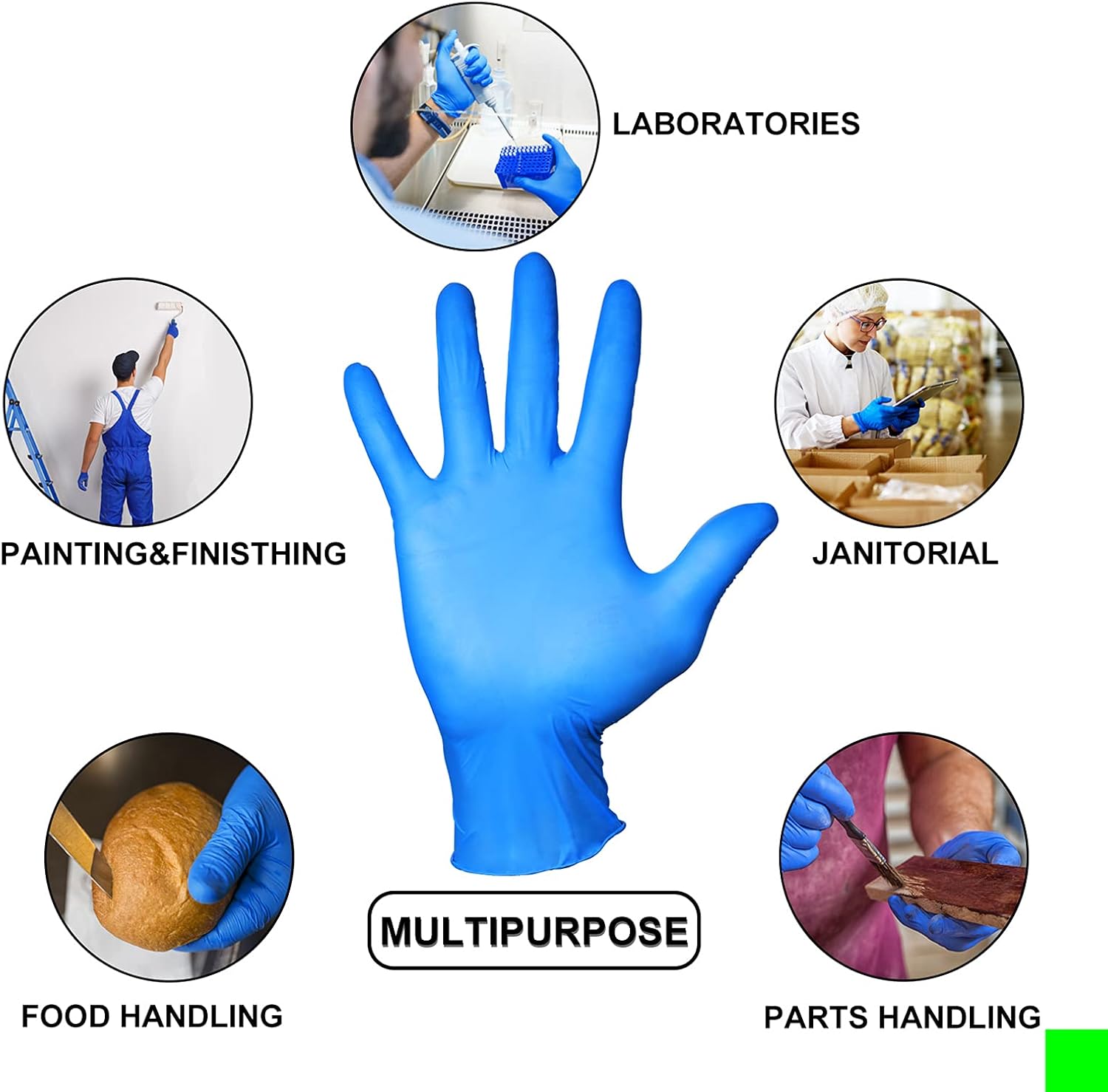 PEIPU Nitrile Exam Gloves Disposable Gloves，Powder Free, Cleaning Service Gloves, Latex Free