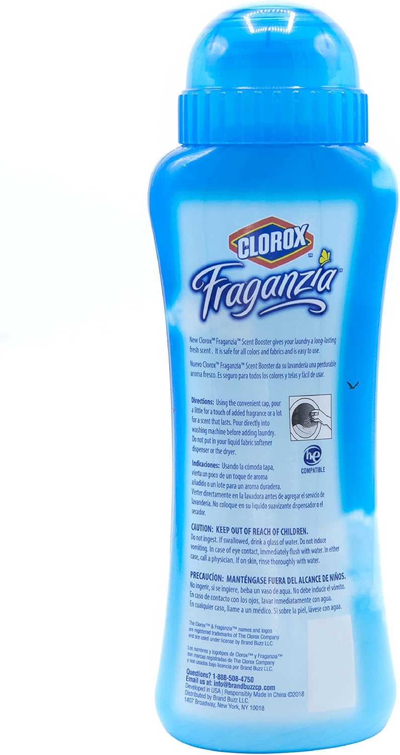 Clorox Fraganzia In-Wash Scent Booster Crystals in Ocean Scent, 18 Oz Twin Pack | Laundry Scent Booster Crystals | In-wash Scent Booster for Fresh Laundry in Ocean Scent 18 Ounce Twin Pack, 36oz