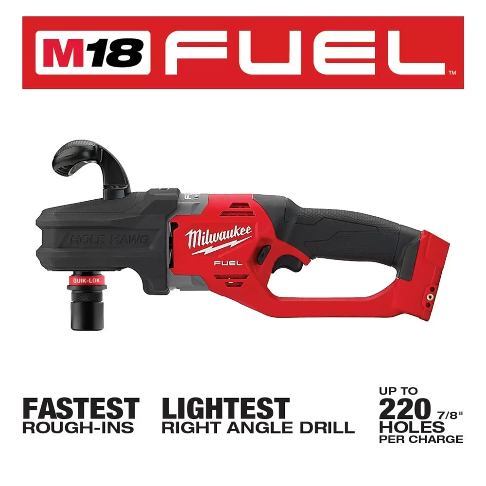 Milwaukee Pre-Sale 2808-20 M18 FUEL HOLE HAWG Right Angle Drill w/ QUIK-LOK - Bare Tool