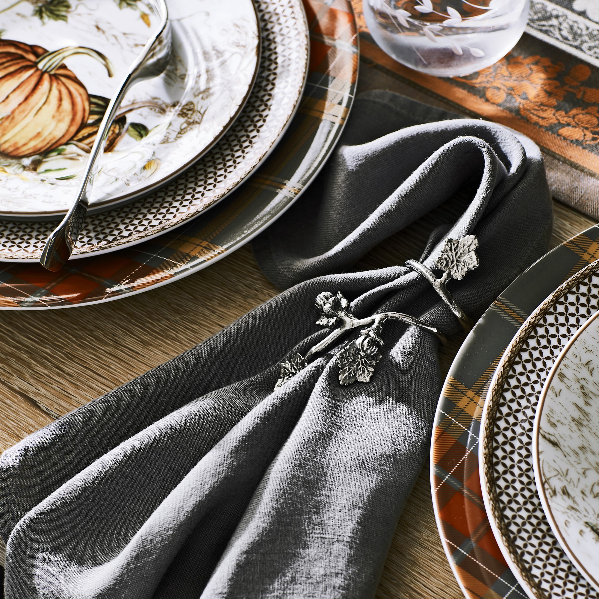 Autumn Vine Napkin Rings, Set of 4