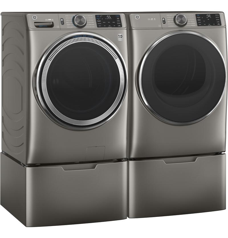 GE ENERGY STAR 7.8 cu. ft. Efficiency Stackable Smart Front Load Washer with Steam and Super Speed Wash