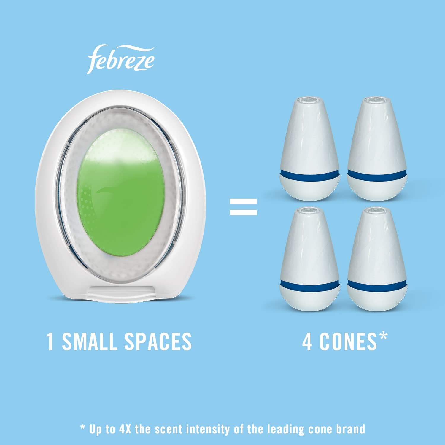 Febreze Small Spaces Air Freshener Linen & Sky, .25 fl. oz., Pack of 4