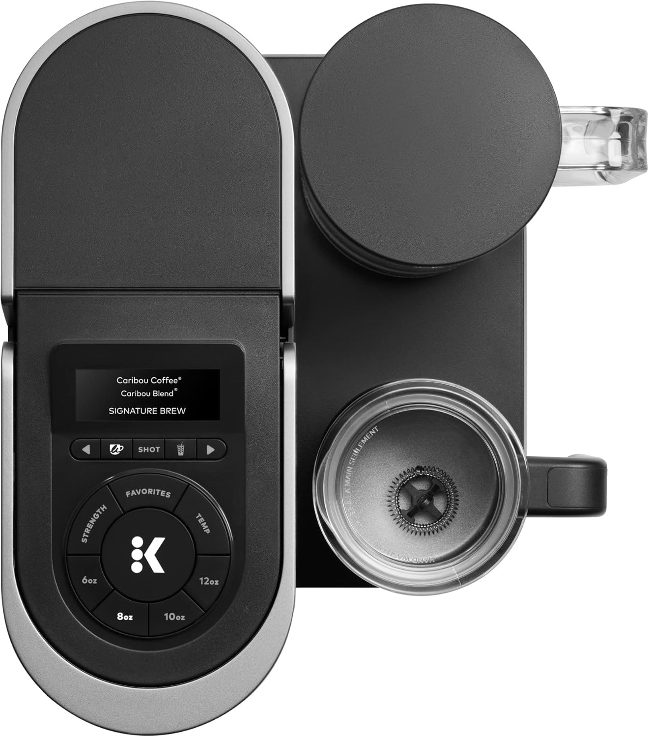 Keurig K-Cafe K-Duo Single Serve Coffee, Latte and Cappuccino Maker, 32 K-Cup Pods, Dark Charcoal