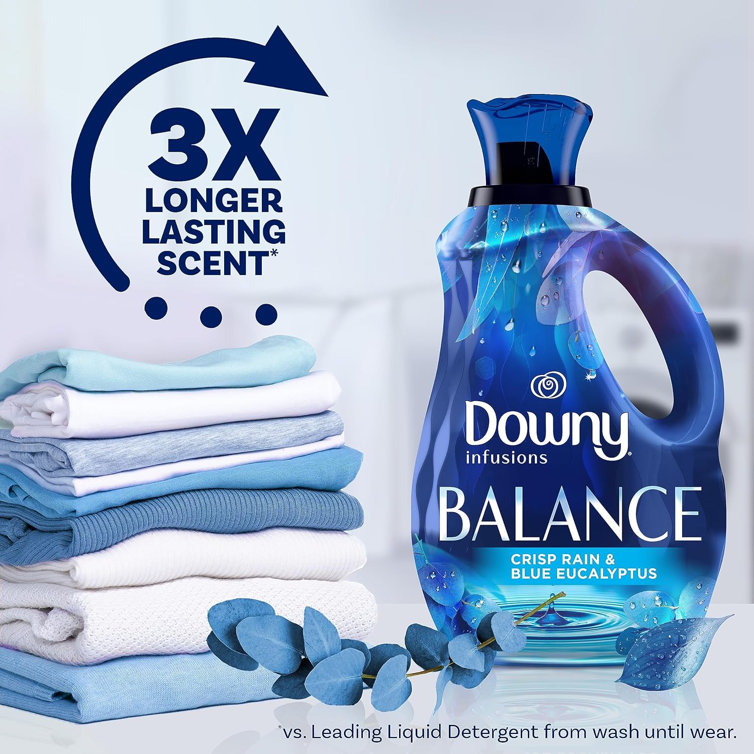 Downy Infusions Laundry Fabric Softener Liquid, CALM, Lavender and Vanilla Bean Scent, 56 fl oz (Pack of 2)