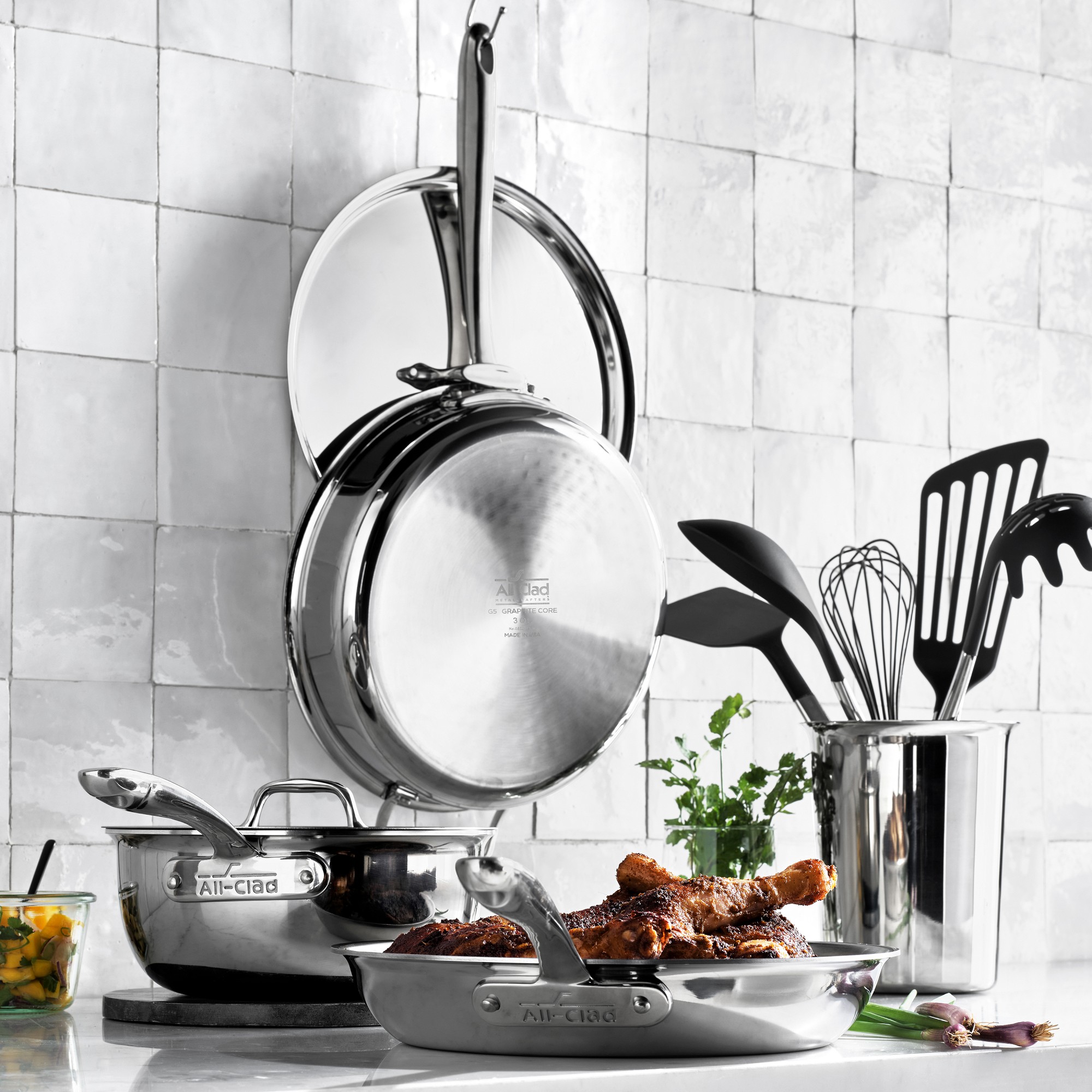 All-Clad G5™ Graphite Core Stainless-Steel 5-Piece Cookware Set