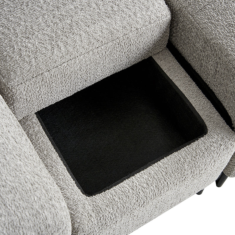 Constantin Modern Storage Button-Tufted Sectional Sofa with Adjustable Backrest