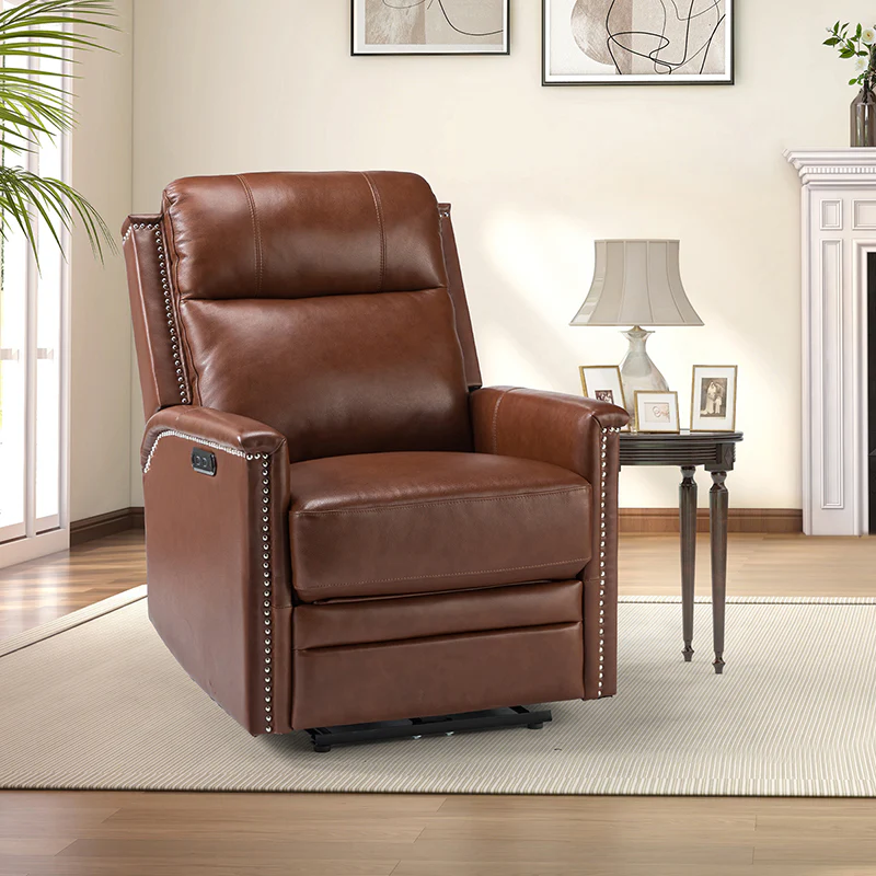 Ottfried Genuine Leather Power Recliner