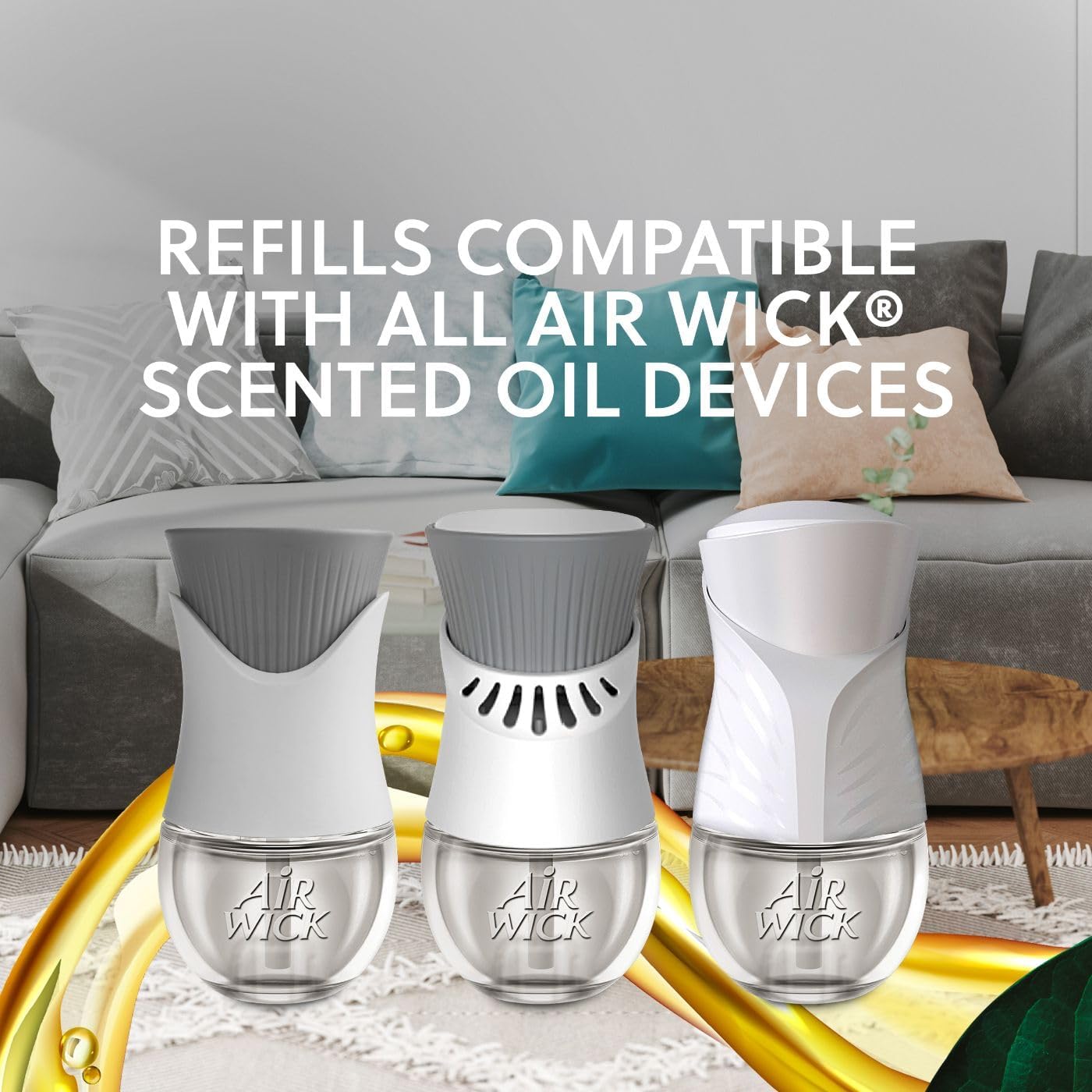 Air Wick Plug in Scented Oil Refill, 5 ct, Fresh Watermelon & Berries, Air Freshener, Essential Oils, Spring Collection