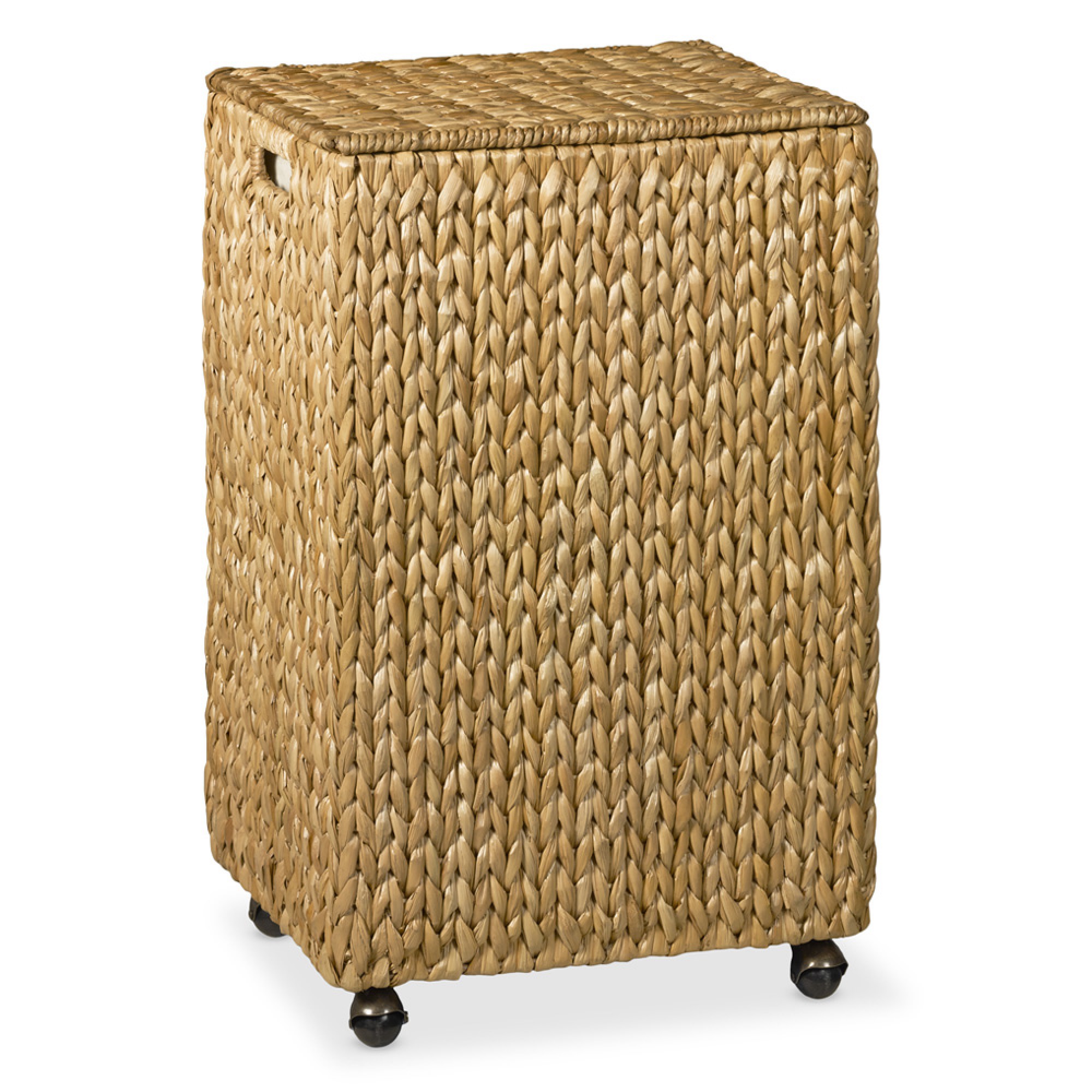 Nantucket Woven Seagrass Hamper on Wheels
