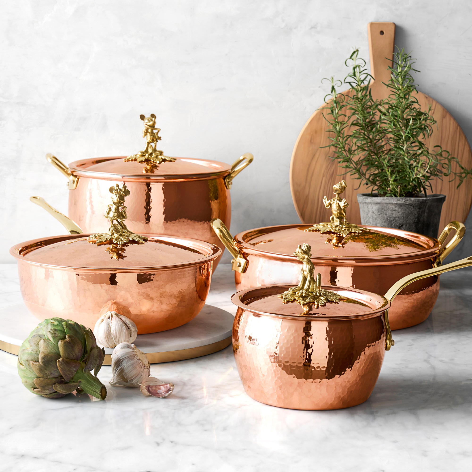 Ruffoni Historia Disney© Hammered Copper Ultimate 9-Piece Cookware Set