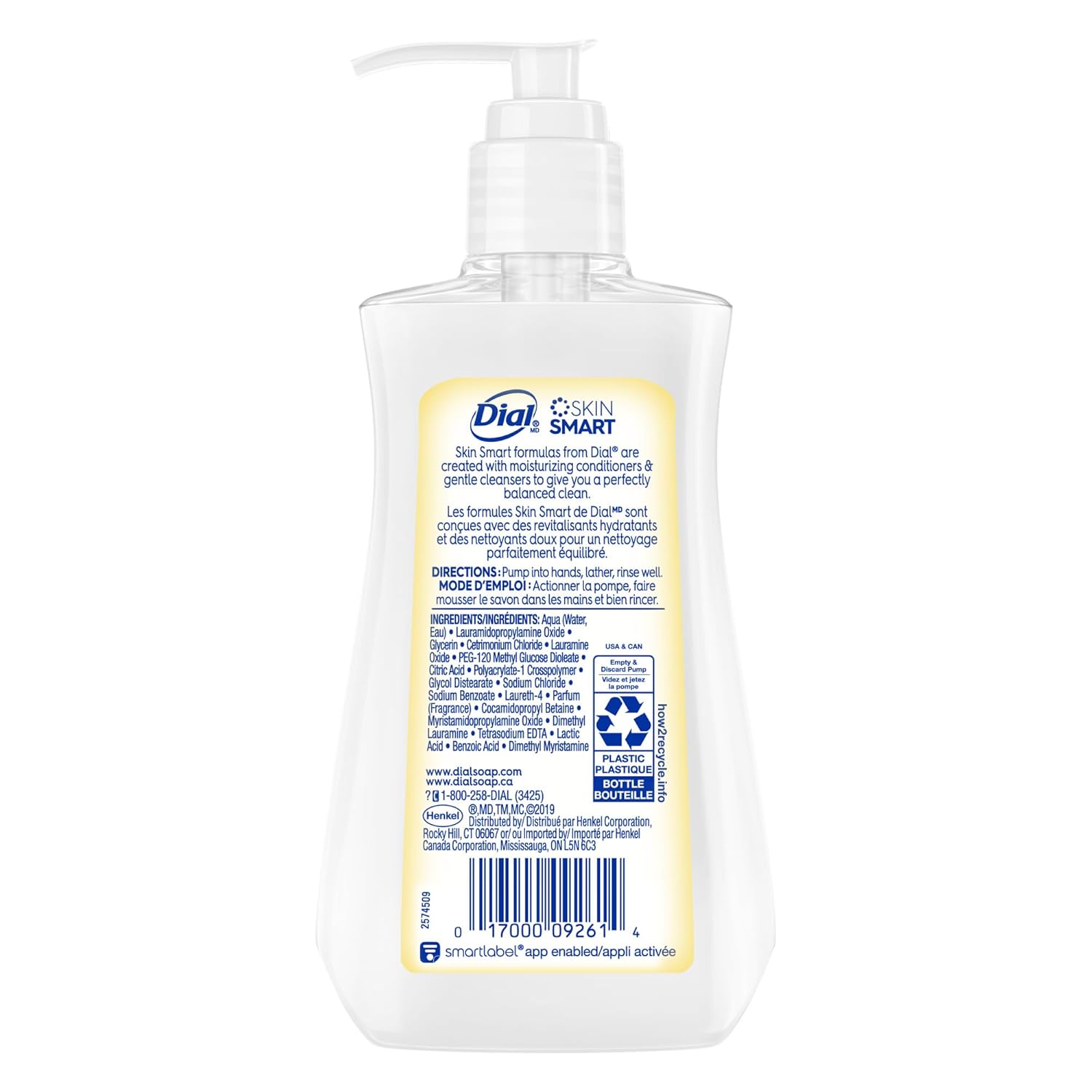Dial Antibacterial Liquid Hand Soap, Spring Water, 11 fl oz (Pack of 4)